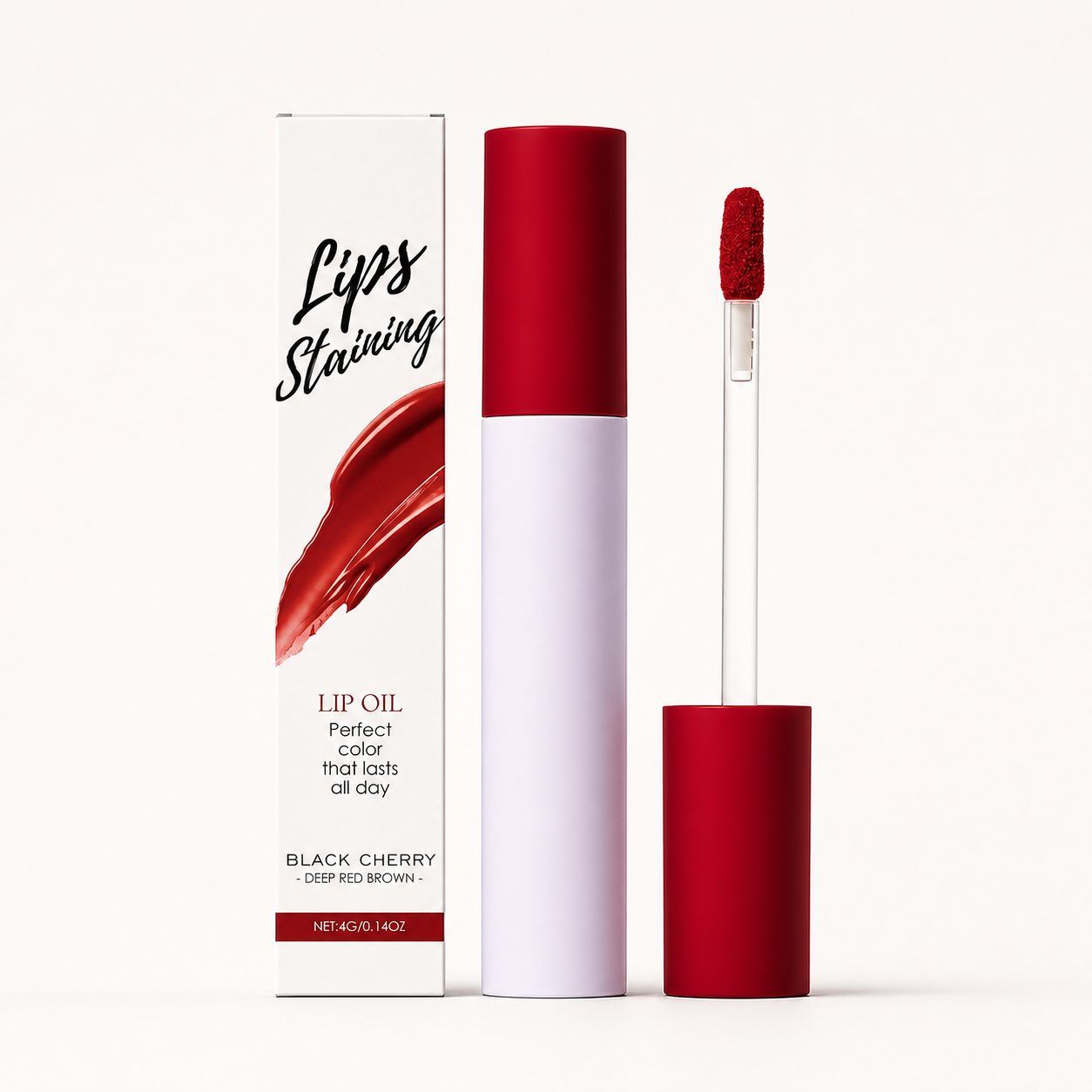AMZ Tinted Lip Oil, Black Cherry, 4 g