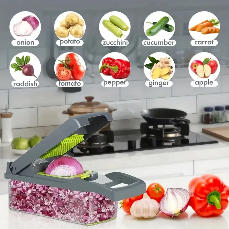16 in 1 vegetable chopper salad fruit mandolin slicer food