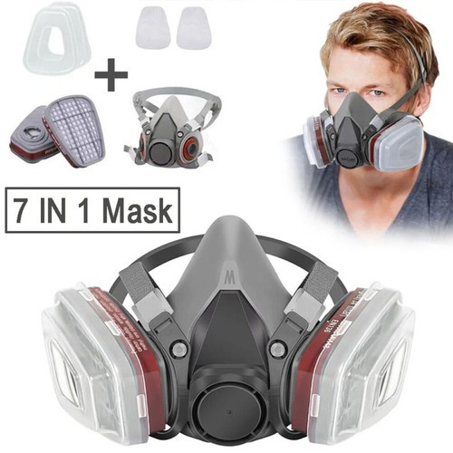 7 In 1Respirator Mask Suit Industry Painting Spray Dust Gas Mask  Respirator Mas