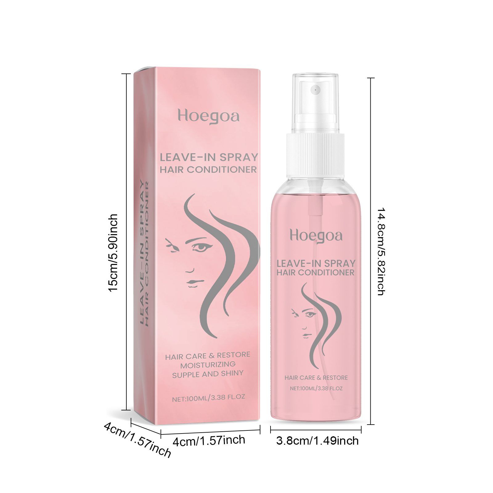 HOEGOA Leave-In Hair Smoothing Spray, 100 ml image 3