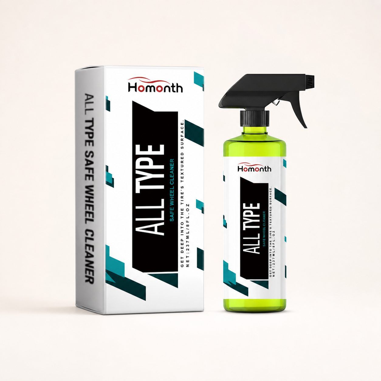 HOMONTH Automotive Wheel Cleaner, 237 ml / 1 Bottle