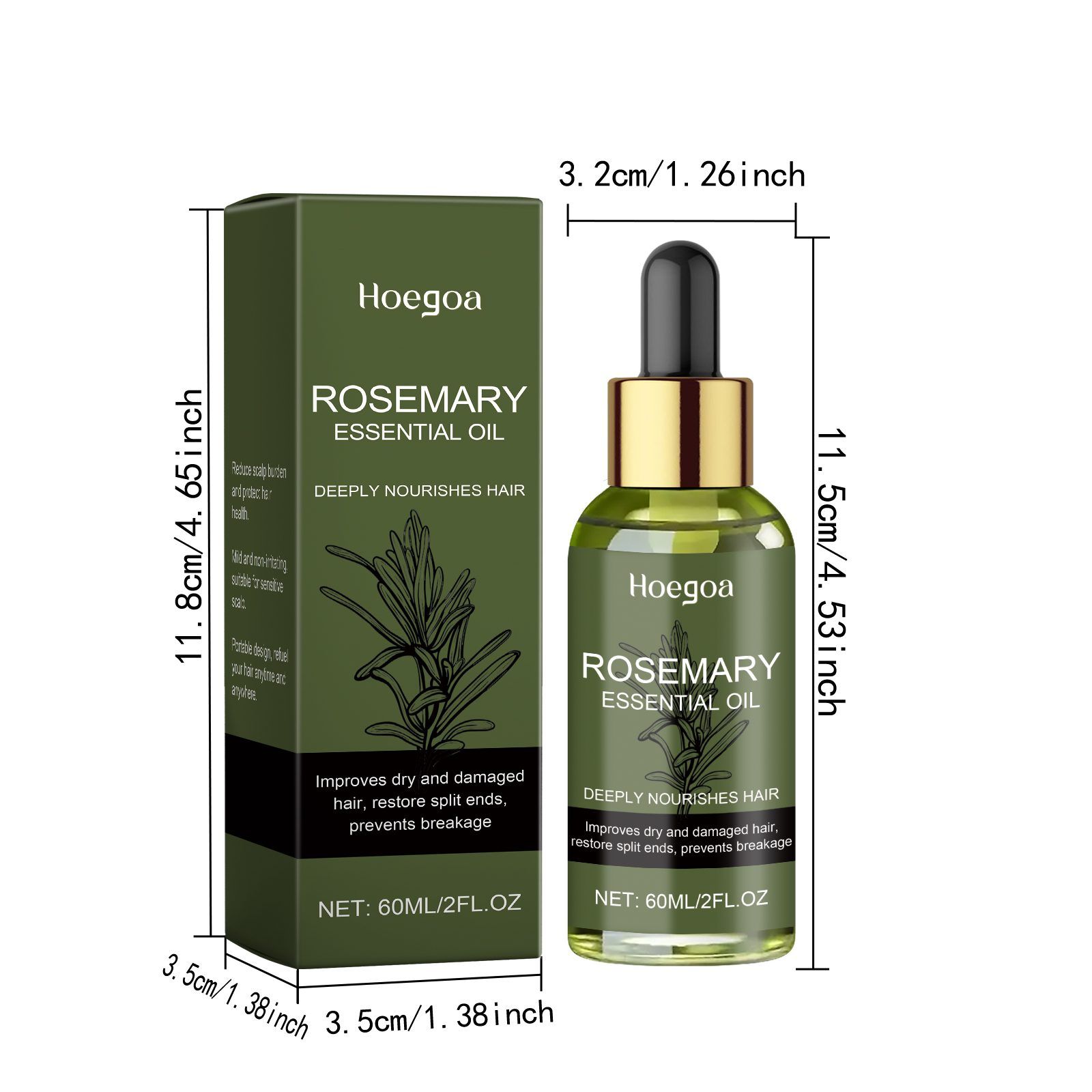 HOEGOA Rosemary Hair Care Oil, 60 ml image 2