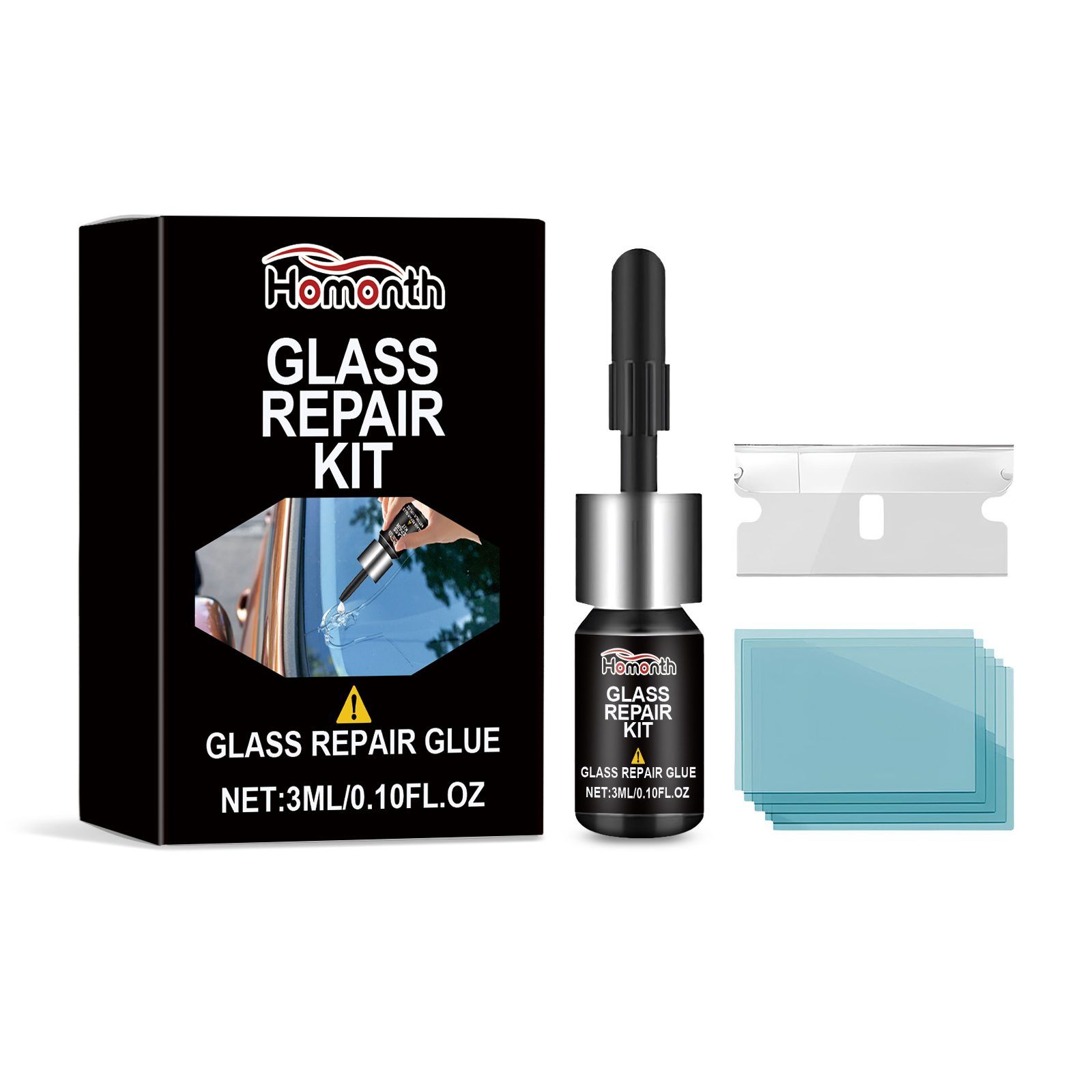 HOMONTH Windshield Glass Repair Kit, 1 Kit image 2