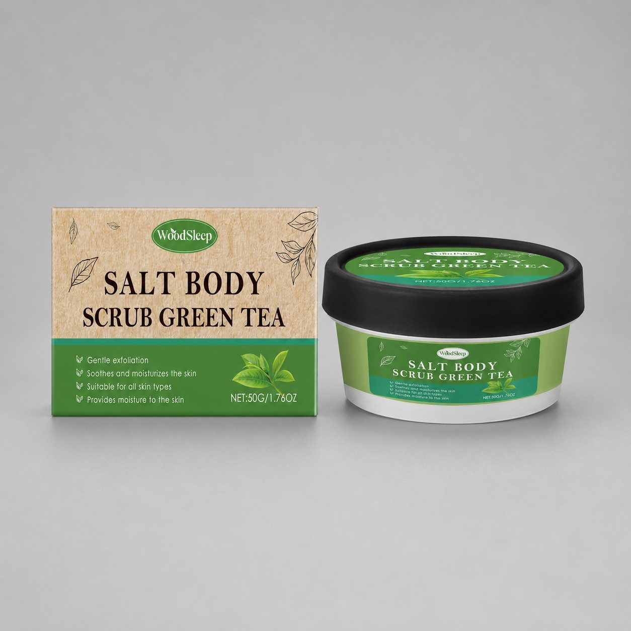 WOODSLEEP Green Tea Body Scrub, 50 g