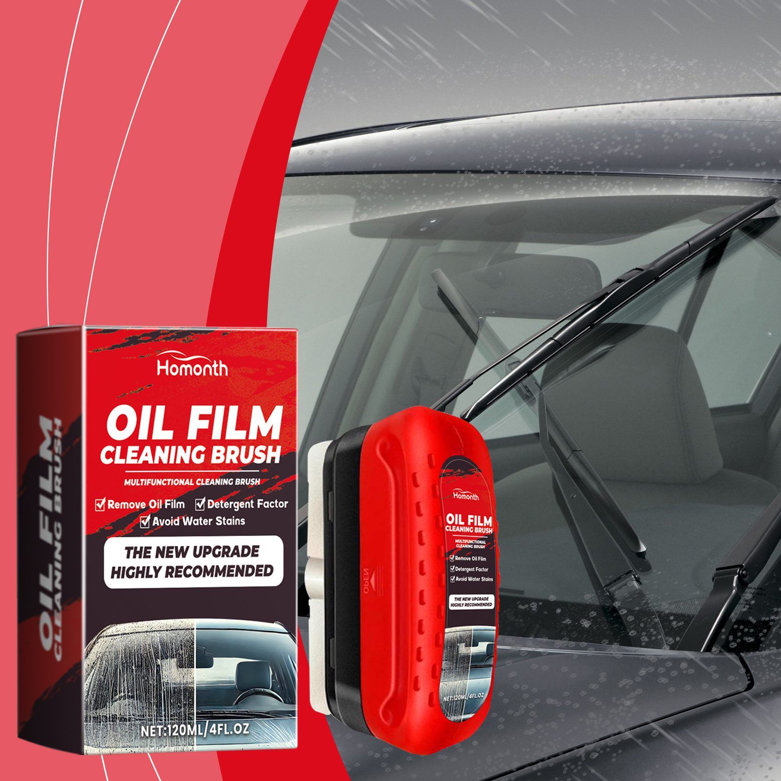 HOMONTH Automotive Windshield Glass Cleaner, 120 ml / 1 Bottle image 6
