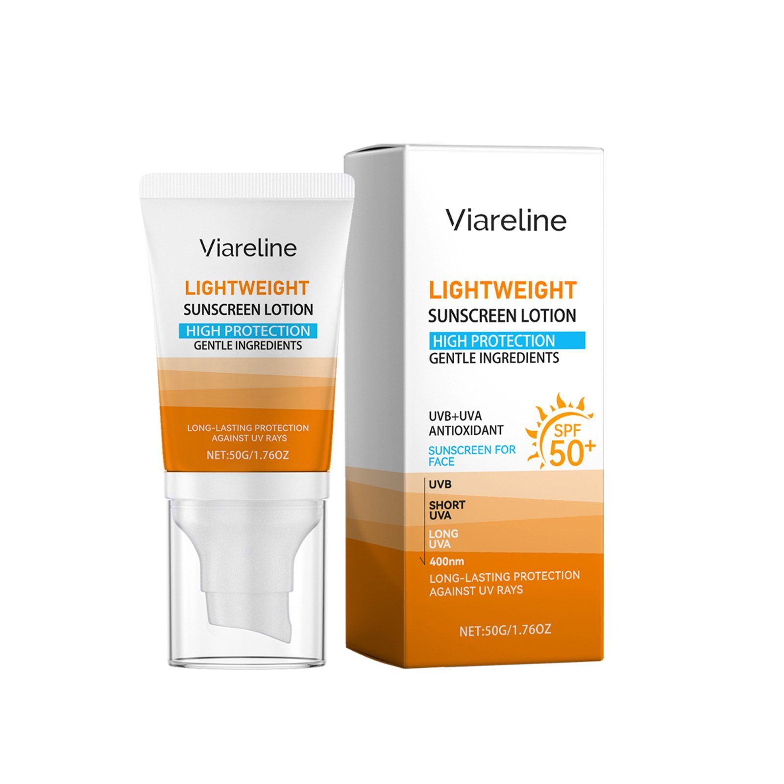 VIARELINE Lightweight Face Sun Care Cream, 50 g