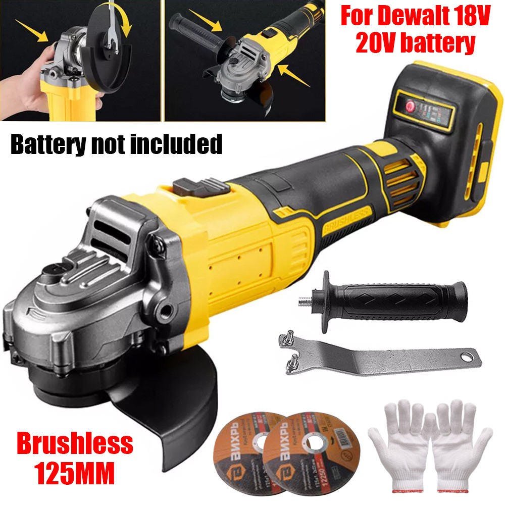 Brushless Cordless Angle Grinder Efficient For D Ewalt 18V 20V Batteries