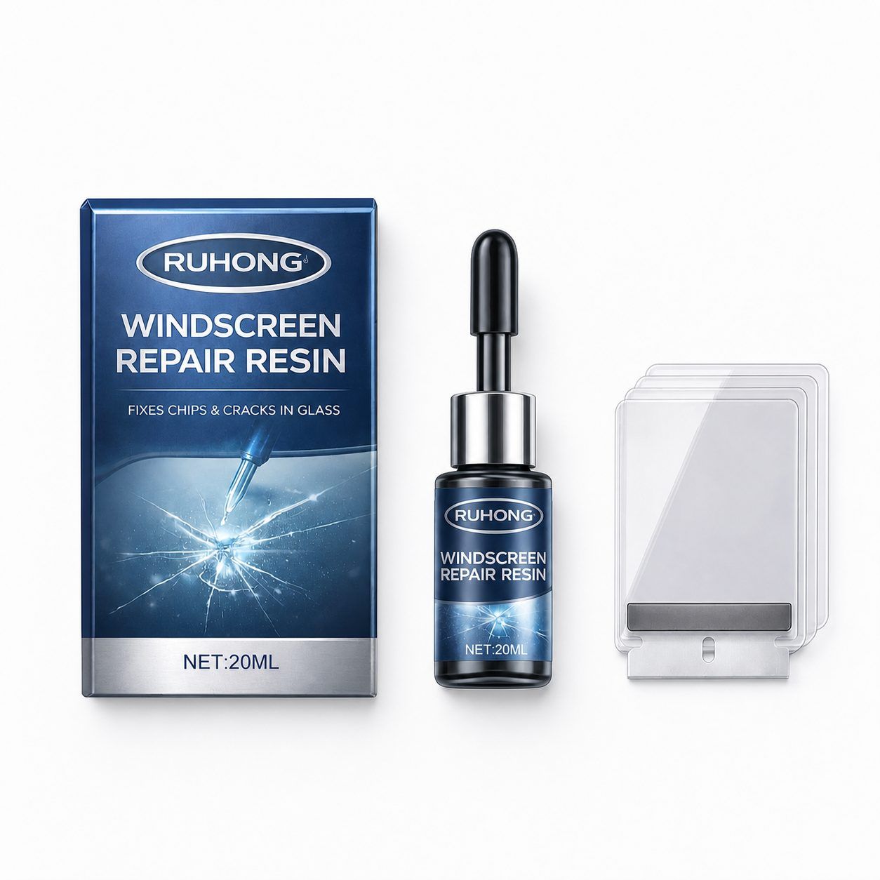 OEM Automotive Windshield Glass Crack Repair Liquid, 20 ml / 1 Bottle