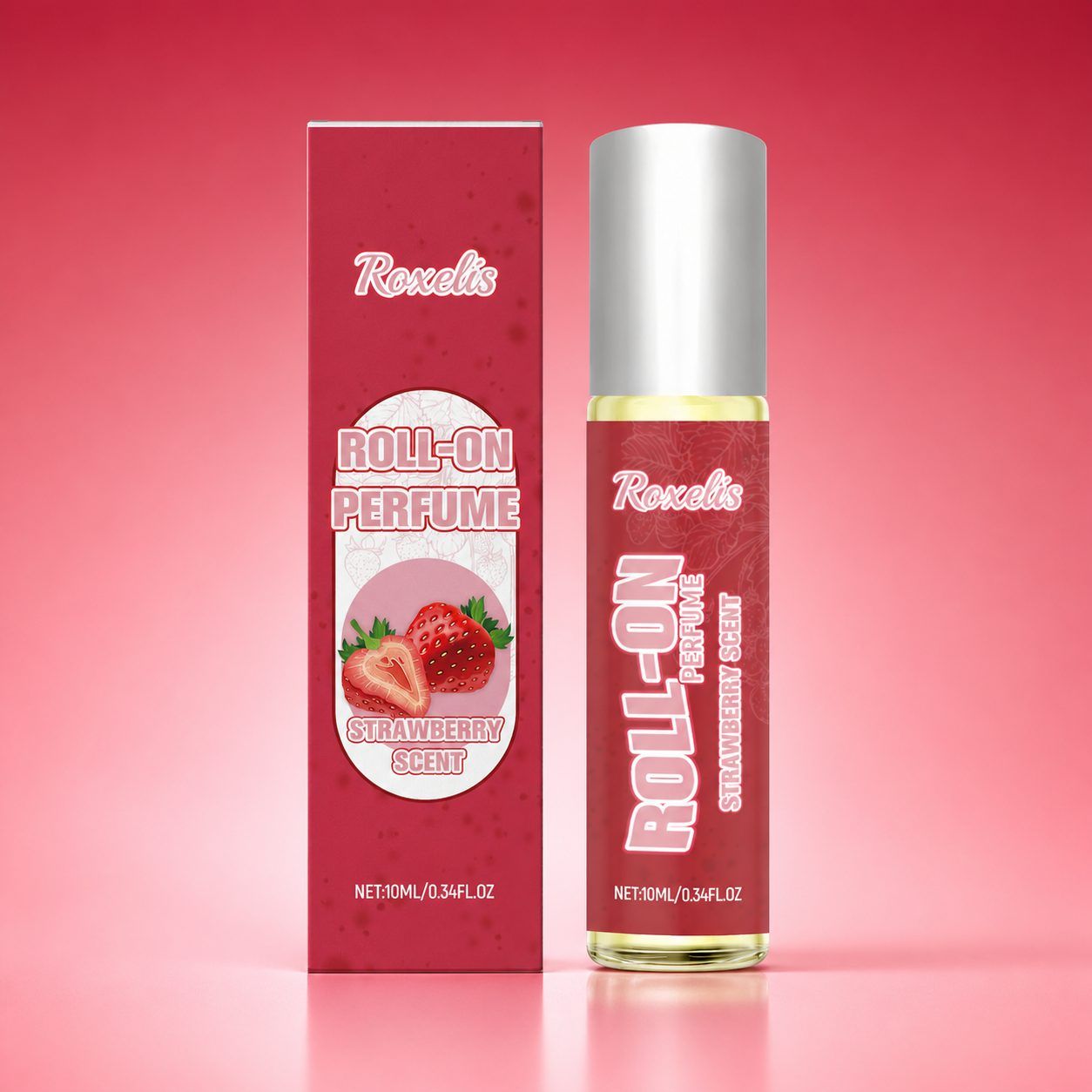 ROXELIS Strawberry Fragrance Roll-On, 10 ml