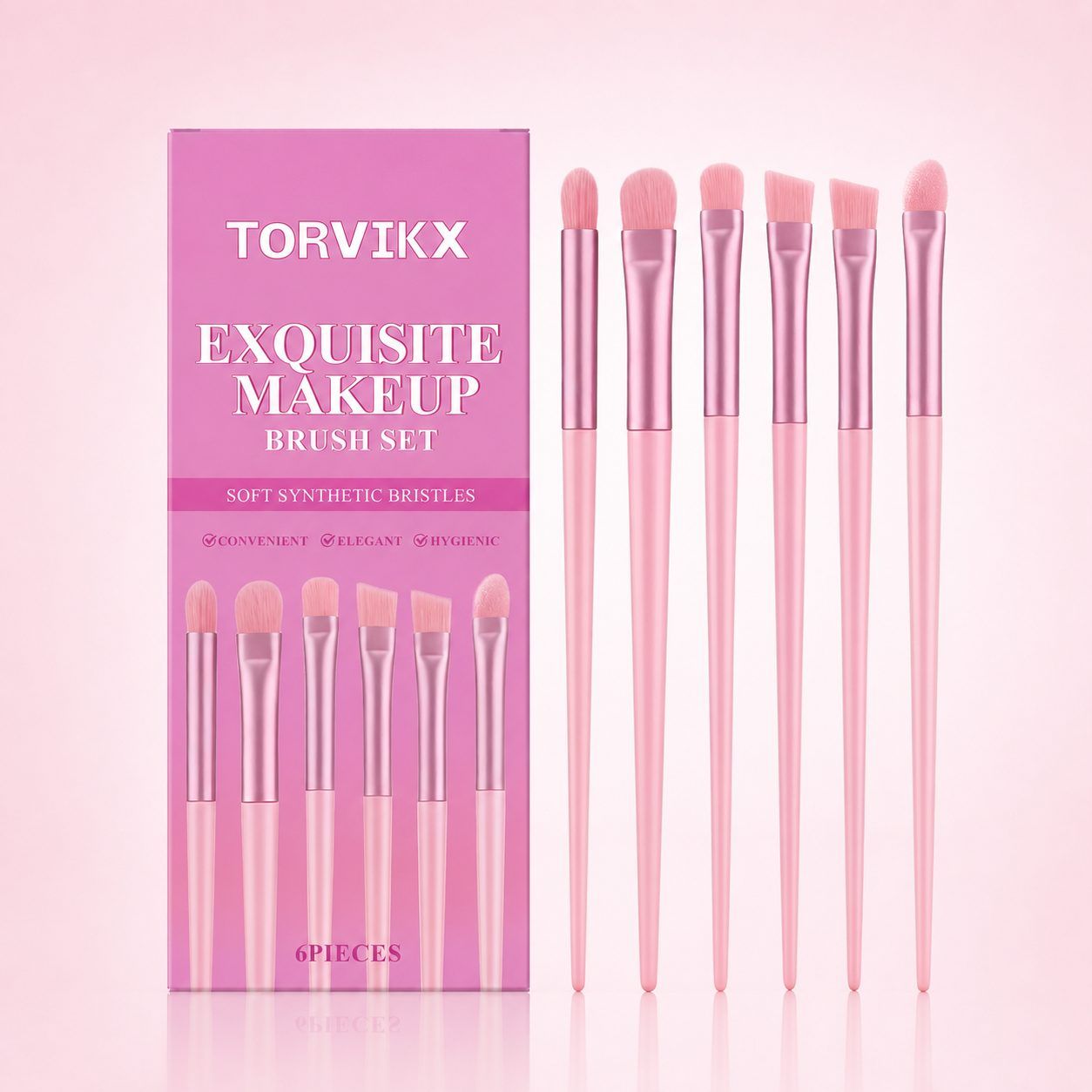 TORVIKX 6-Piece Makeup Brush Set, 6 Pieces