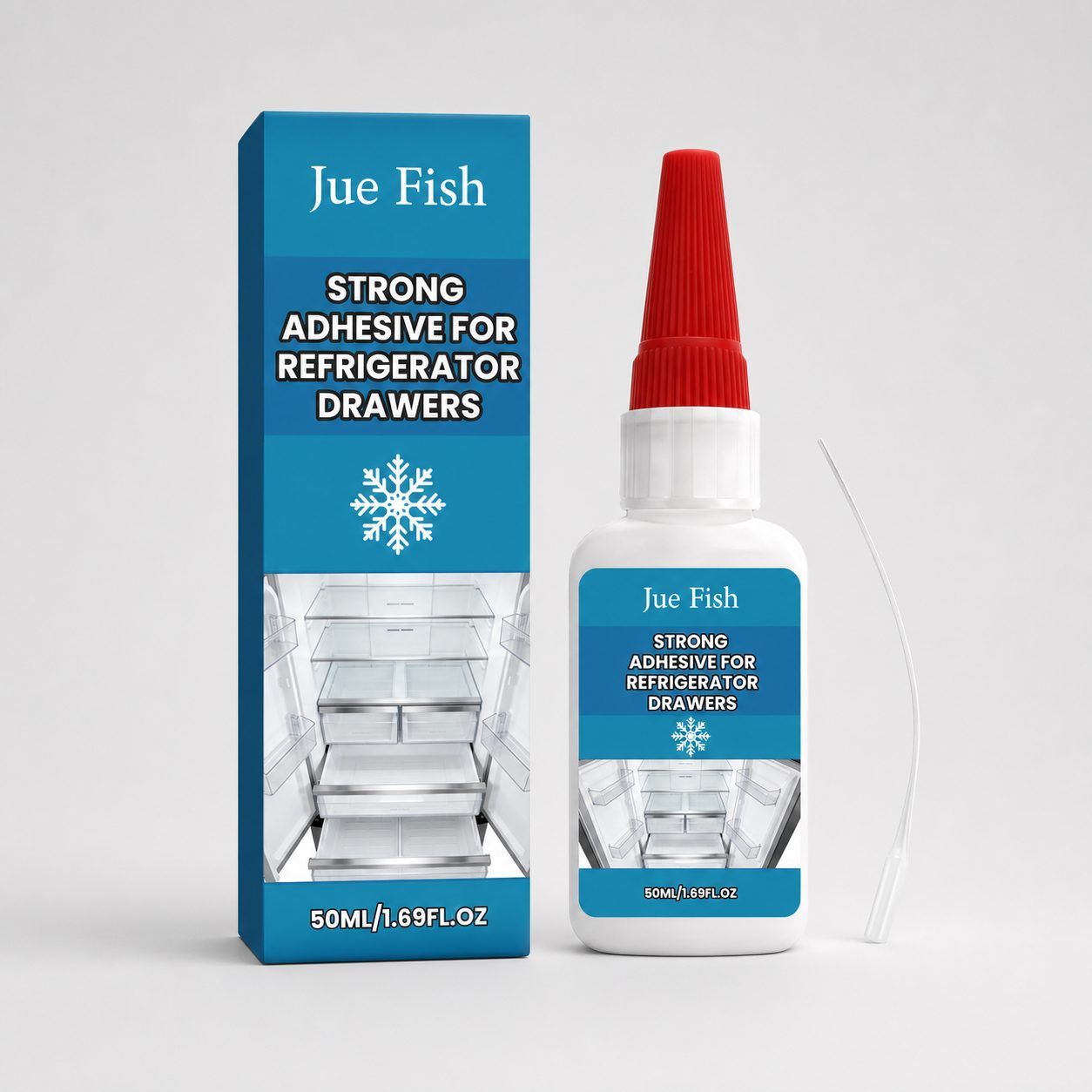 JUE FISH Refrigerator Drawer Repair Adhesive, 50 ml