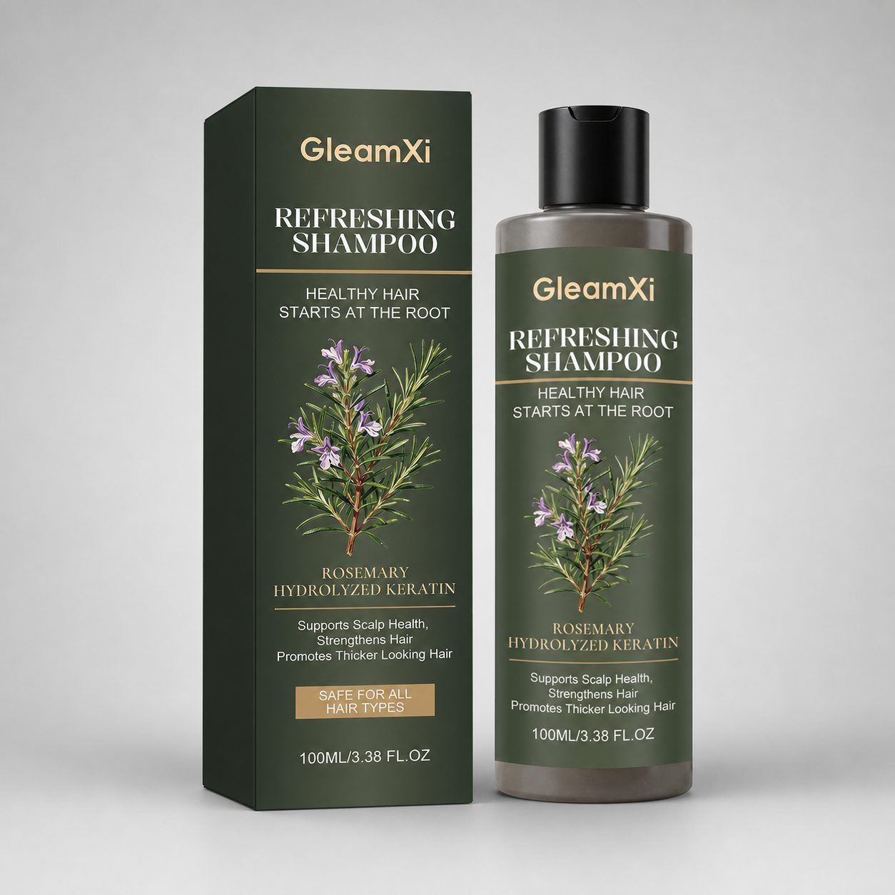 GleamXi Rosemary Shine-Care Shampoo, 100 ml
