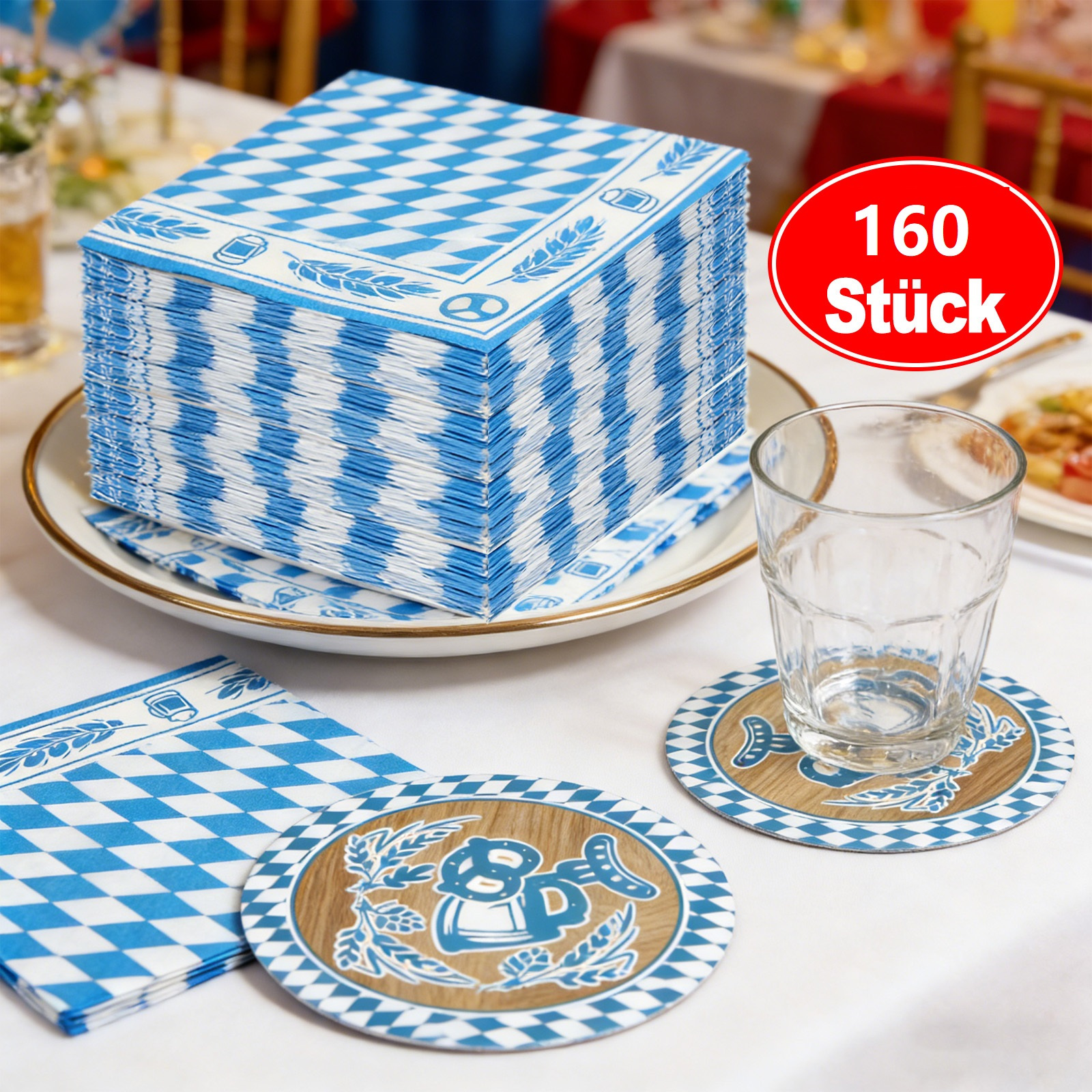 160 Partial Party Decor Package Complete Sets For Oktoberfest Table Party Accessories Set