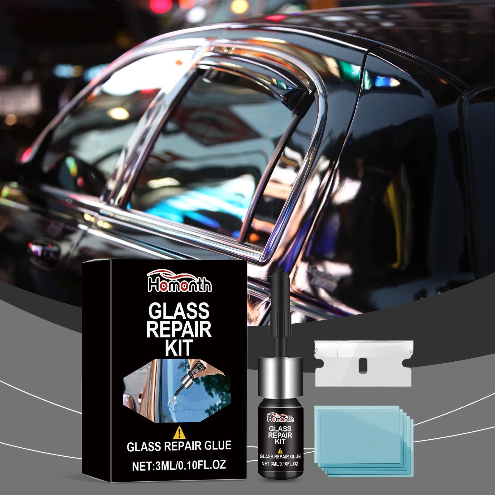 HOMONTH Windshield Glass Repair Kit, 1 Kit image 7