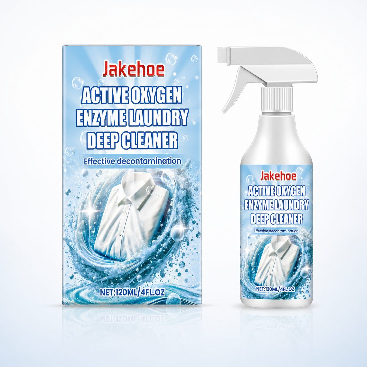 JAKEHOE Active Oxygen Enzyme Laundry Cleaner Spray, 120 ml / 1 Bottle
