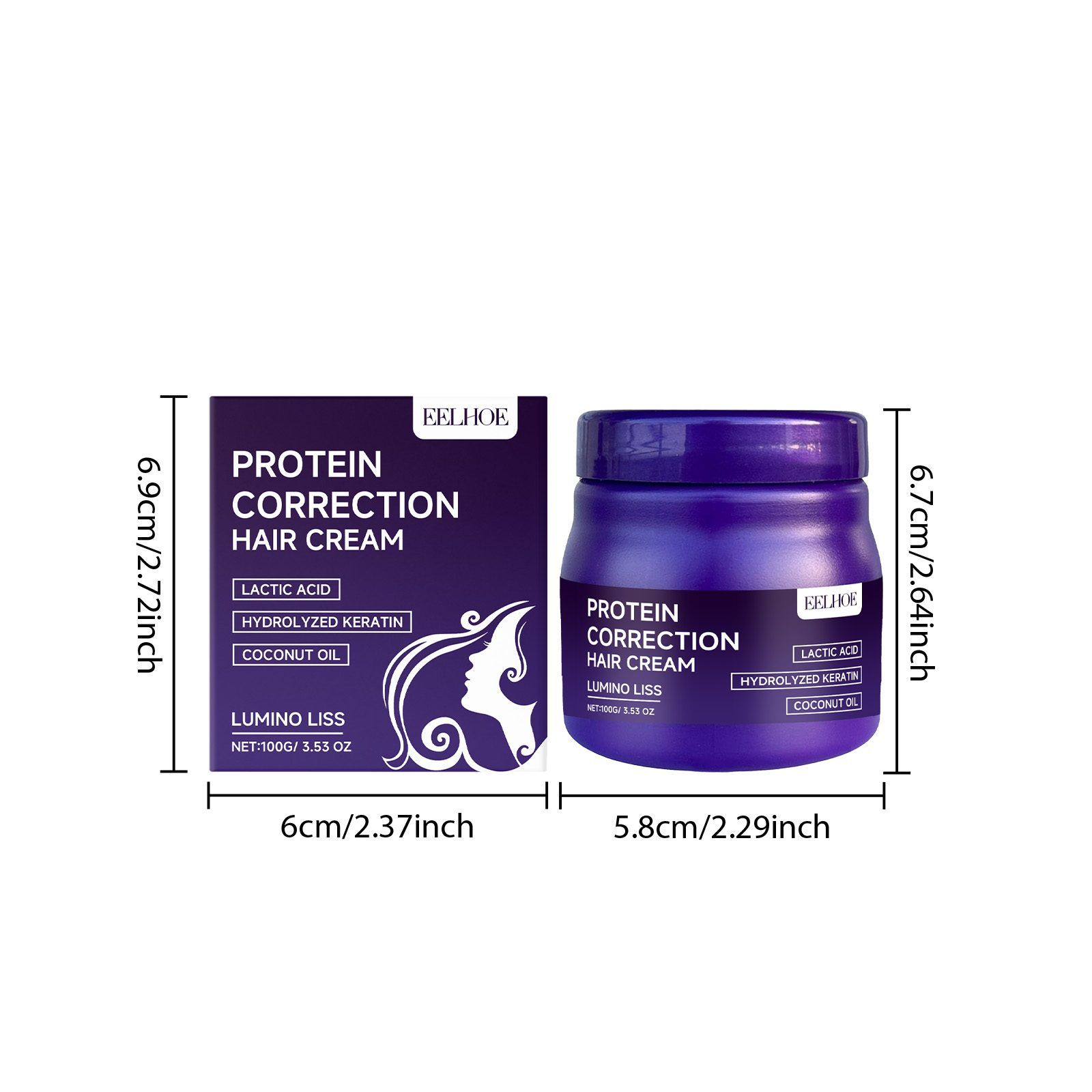 EELHOE Protein Smoothing Hair Cream, 100 g image 3