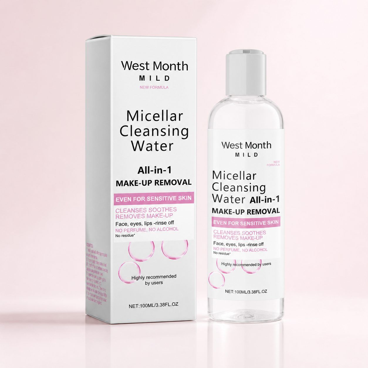WEST MONTH Gentle Makeup Remover Water, 100 ml