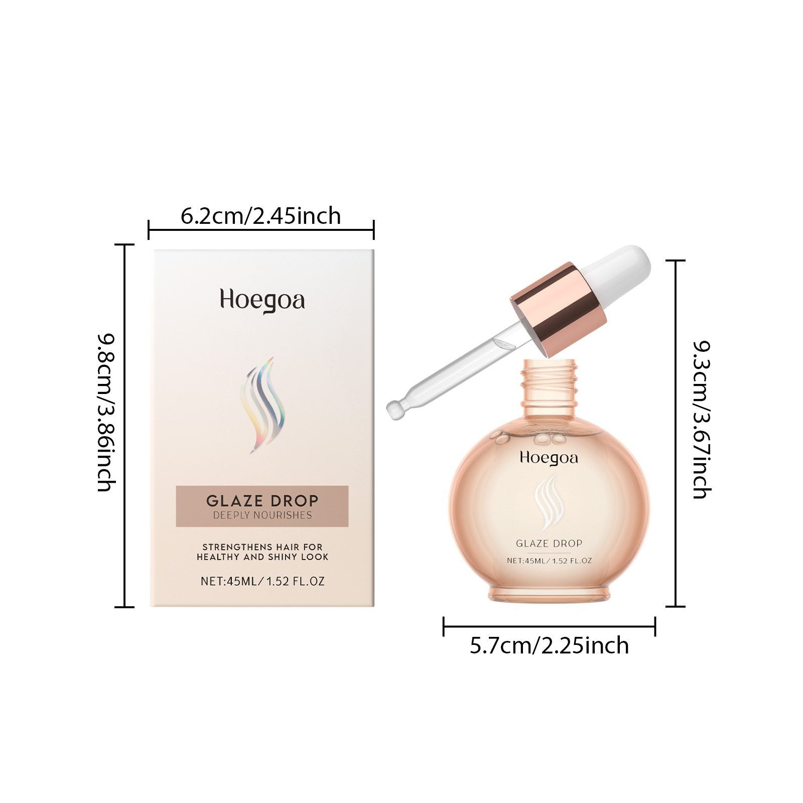 HOEGOA Anti-Frizz Hair Oil, 45 ml image 3