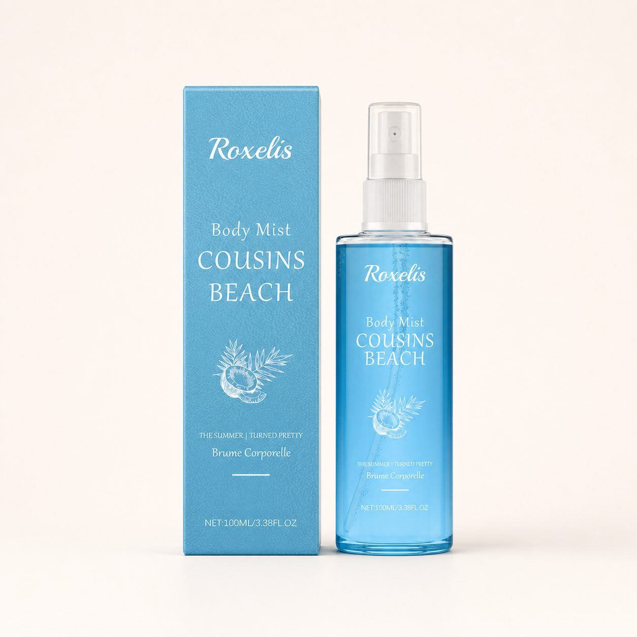 ROXELIS Coconut Almond Body Fragrance Spray, 100 ml