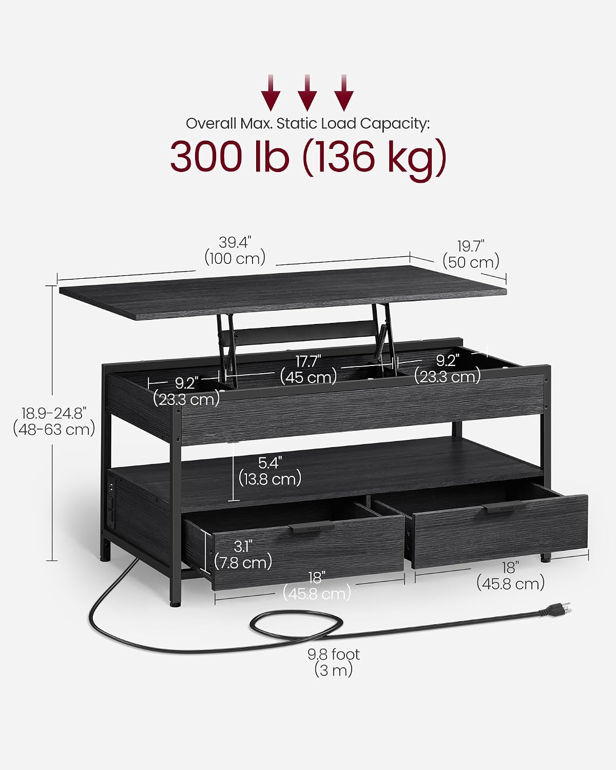 Lift Top Coffee Table, picture 3 of 4