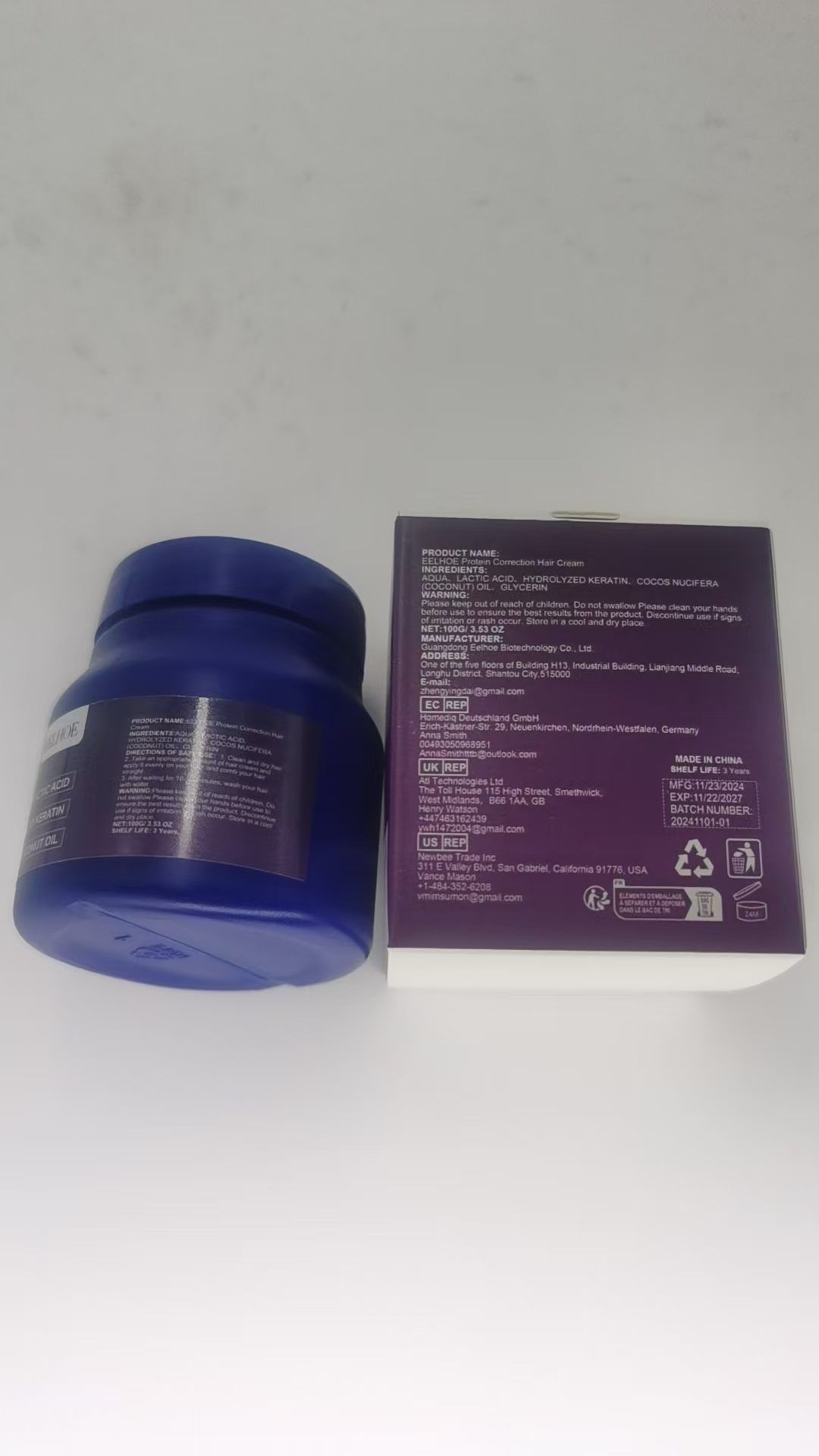 EELHOE Protein Smoothing Hair Cream, 100 g image 4