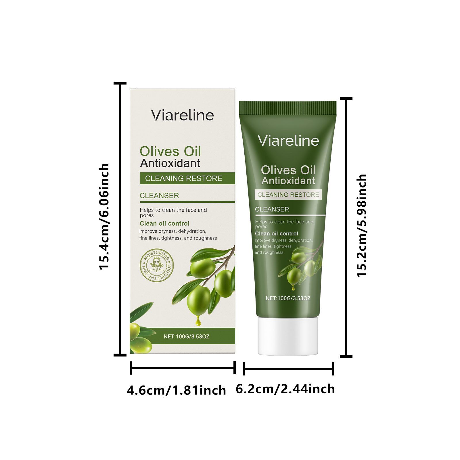 VIARELINE Olive Oil Facial Cleanser, 100 g