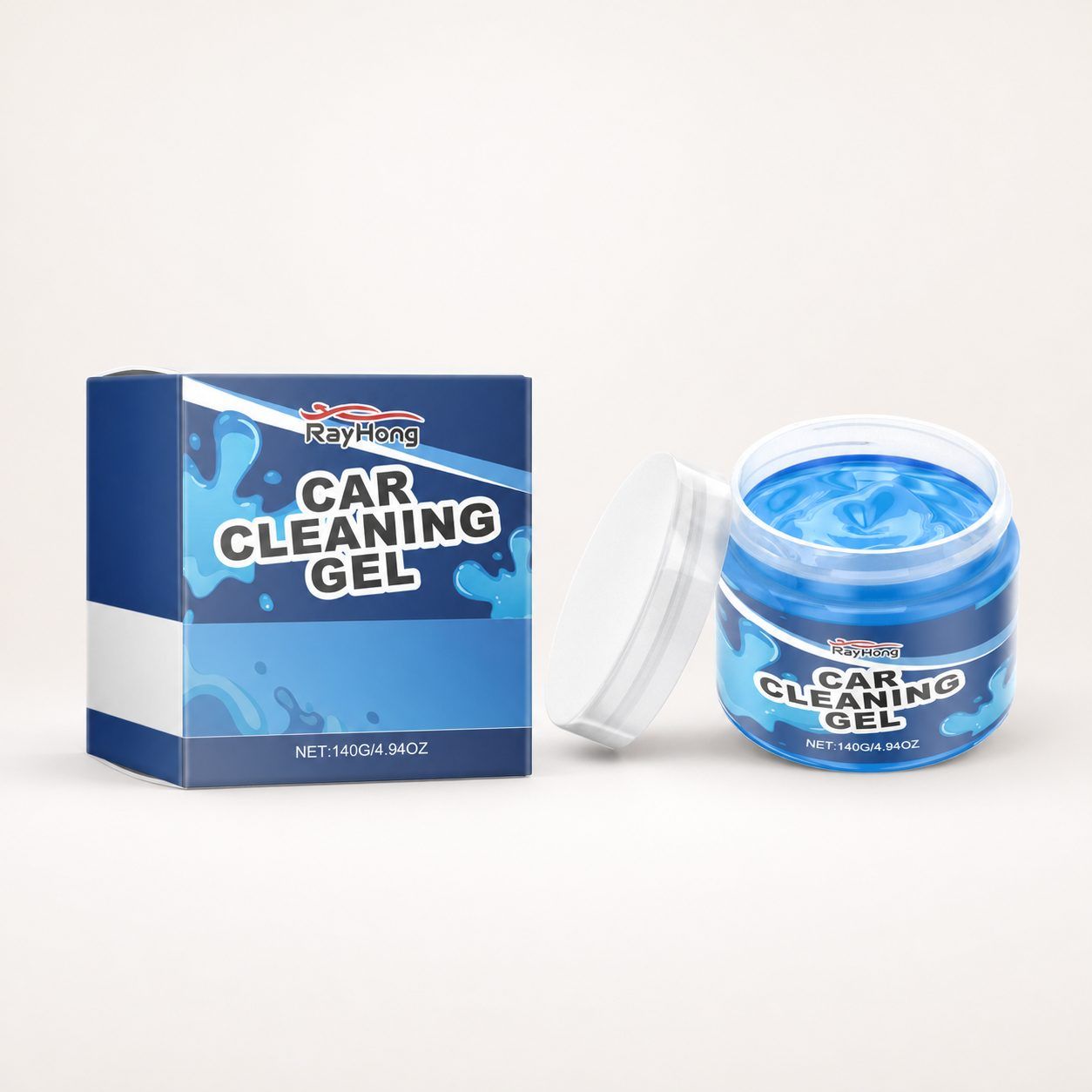 RAYHONG Automotive Interior Cleaning Gel, Blue, 140 g / 1 Pack