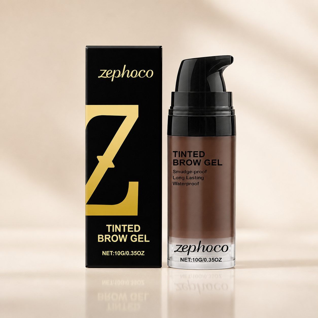 zephoco Long-Wear Brow Tint, Deep Brown, 10 g