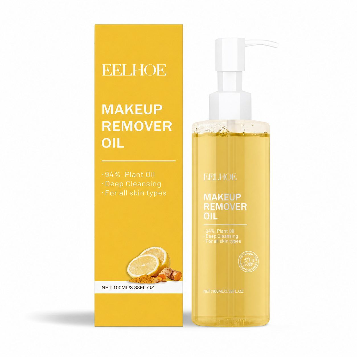 EELHOE Ginger Lemon Makeup Remover Oil, 100 ml