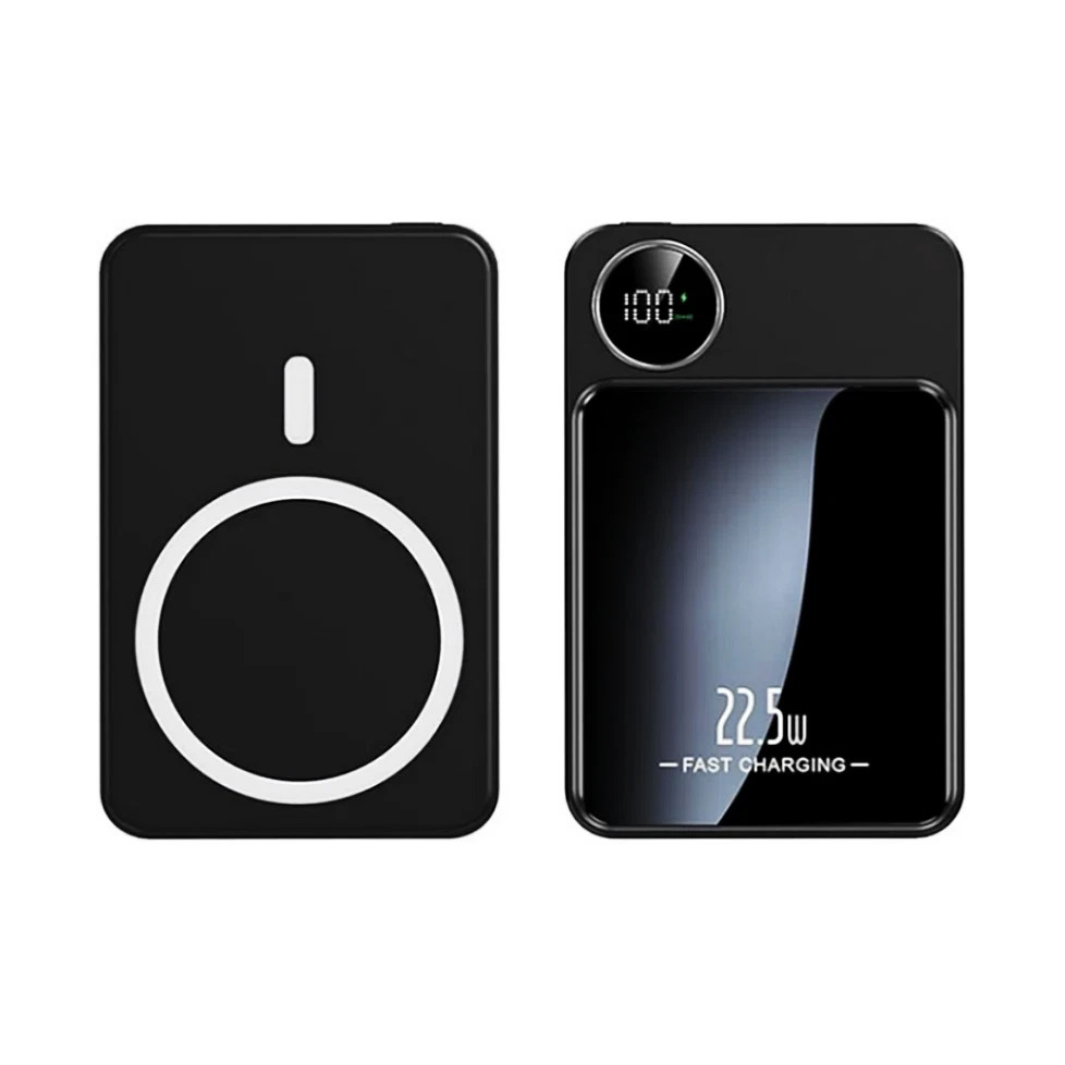 Silvery--9 000000mAh Power Bank Magnetic Battery Pack Wireless Charger For I Phone 16-15-14---silvery
