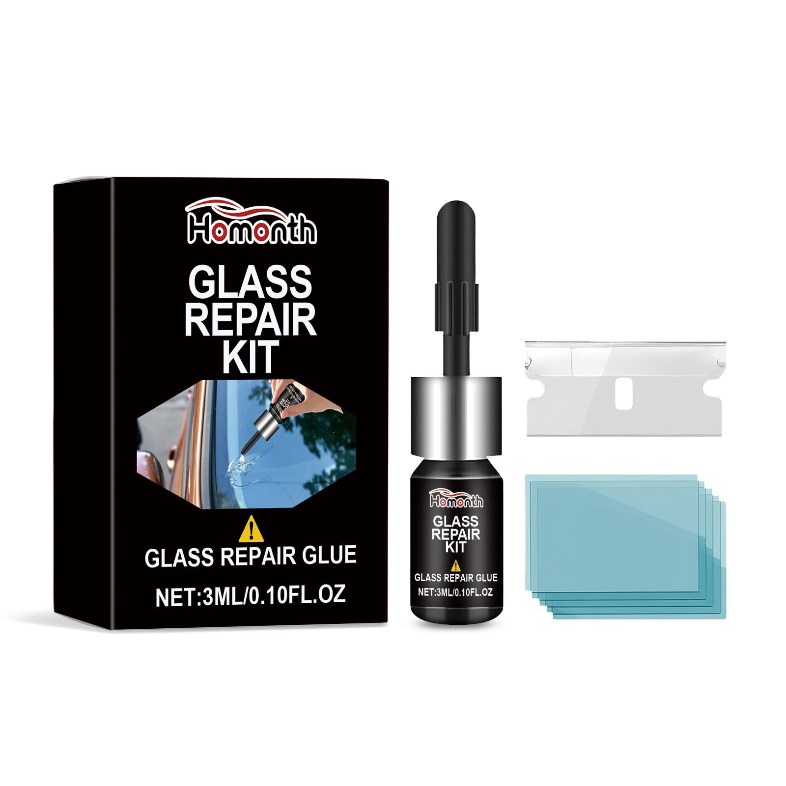 HOMONTH Windshield Glass Repair Kit, 1 Kit image 8