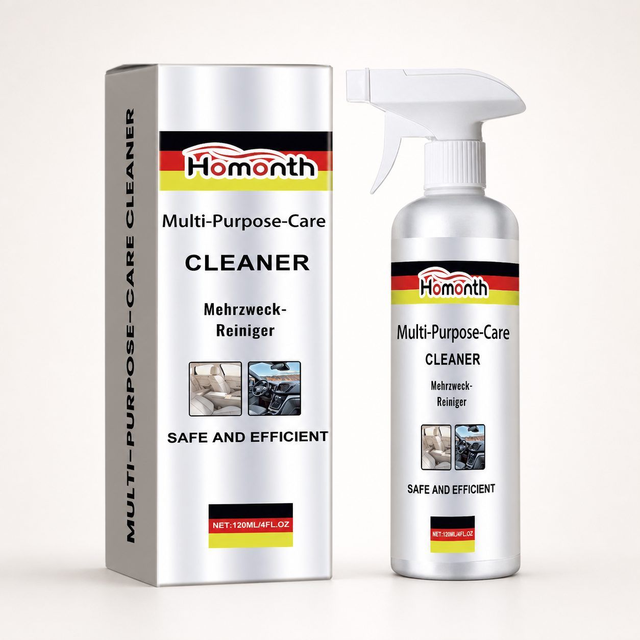 HOMONTH Multipurpose Automotive Foam Cleaner, 120 ml / 1 Bottle