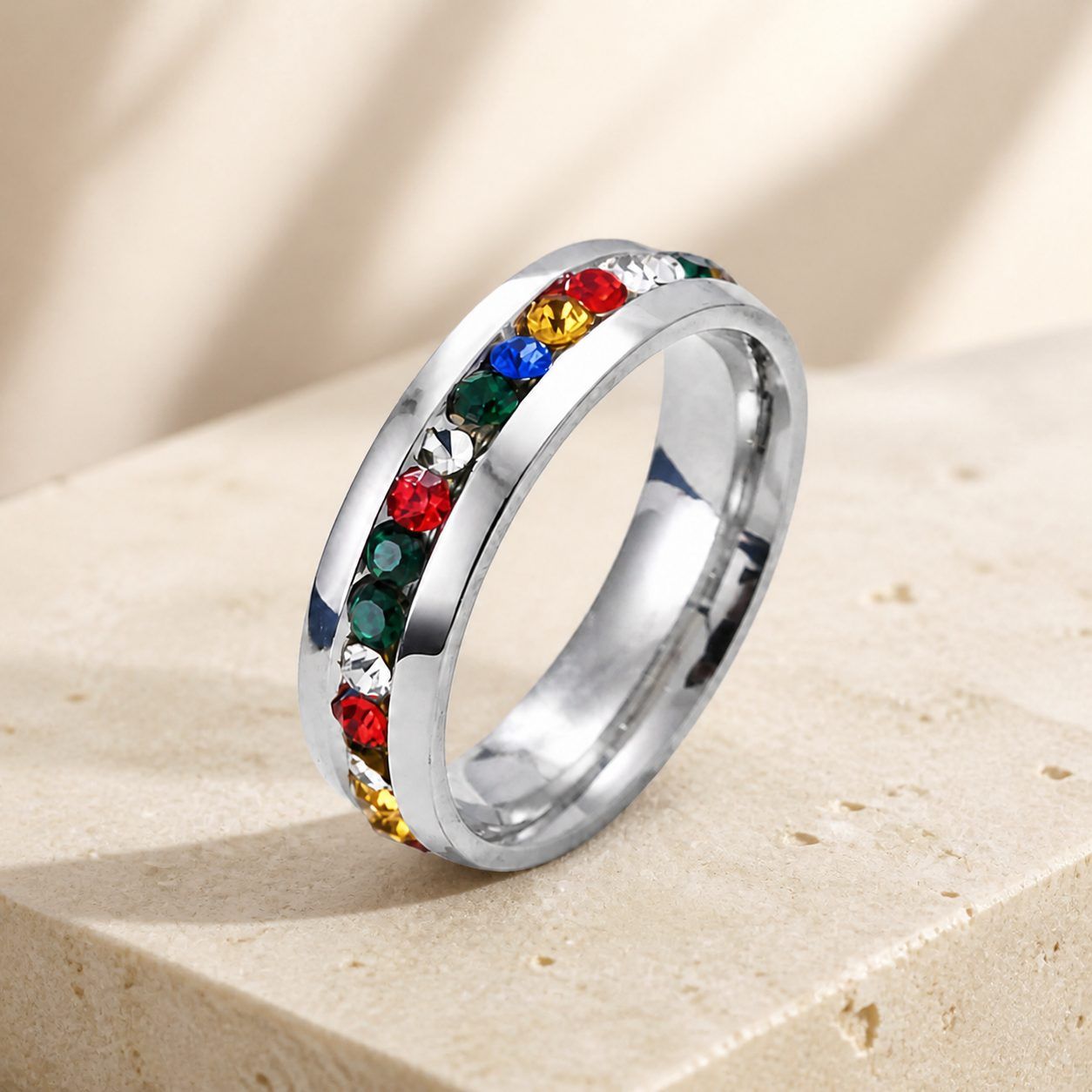 HOUKEA Colored Fashion Ring, 1 Piece image 3