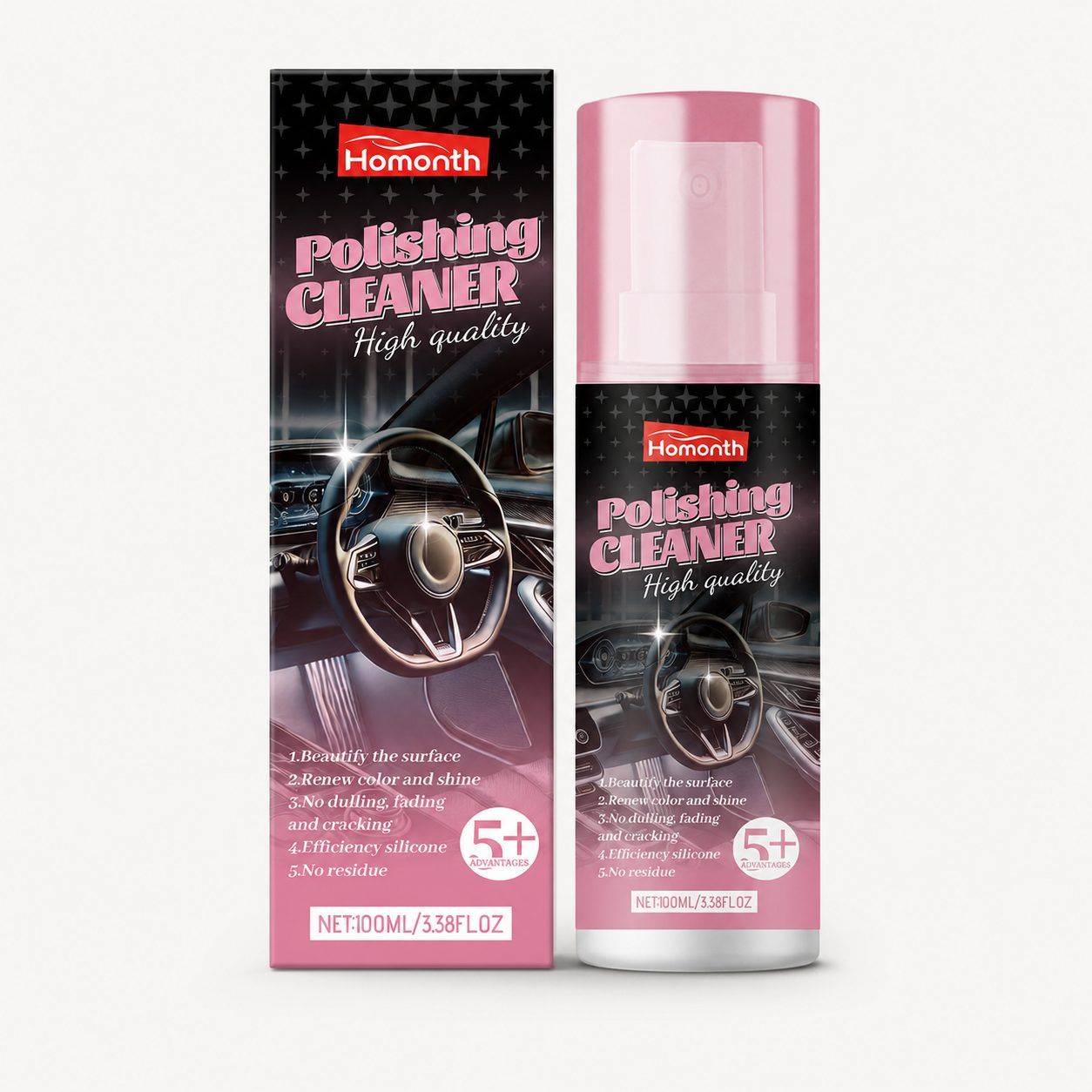 HOMONTH Automotive Interior Surface Care Liquid, 100 ml