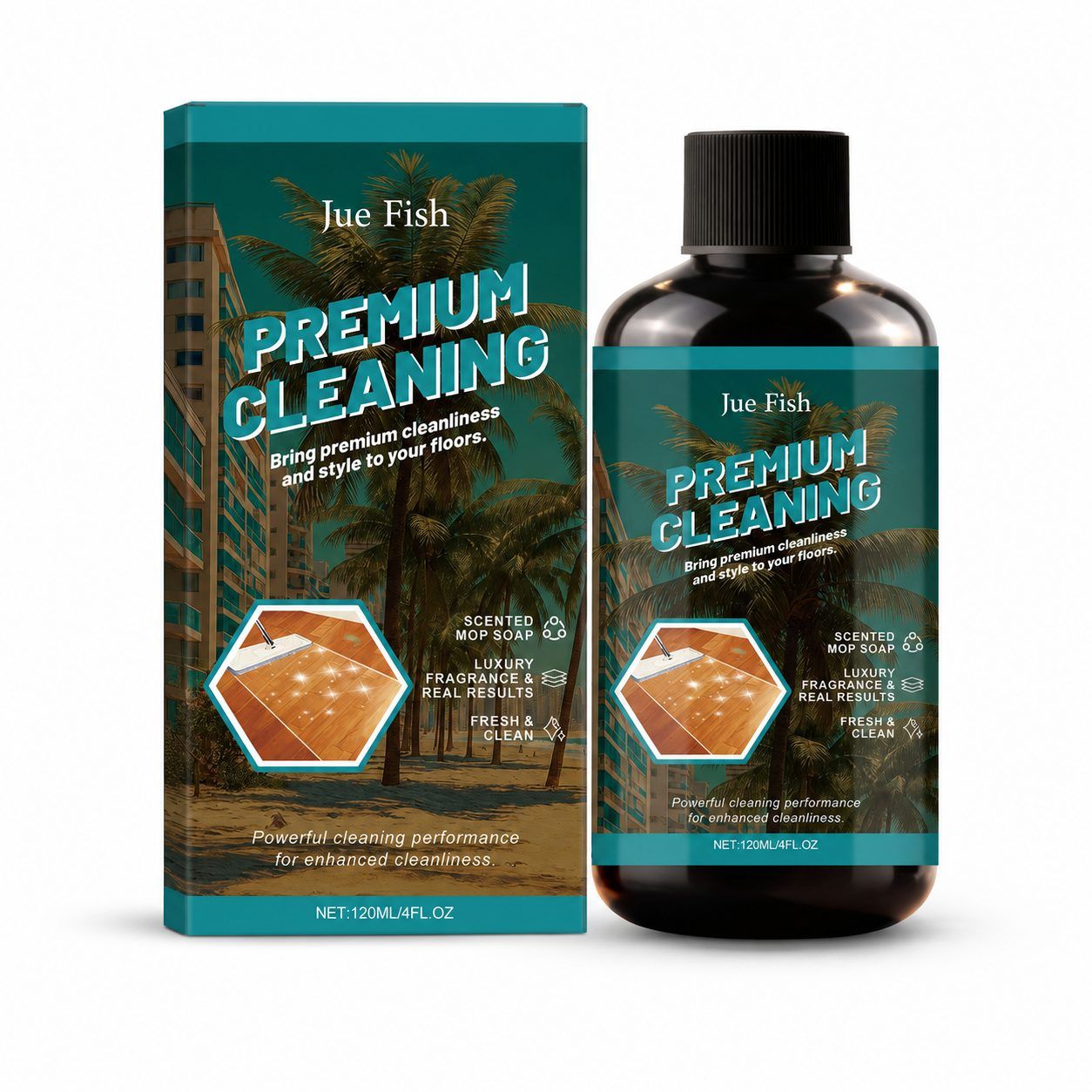 JUE FISH Floor Cleaner Liquid, 120 ml / 1 Bottle