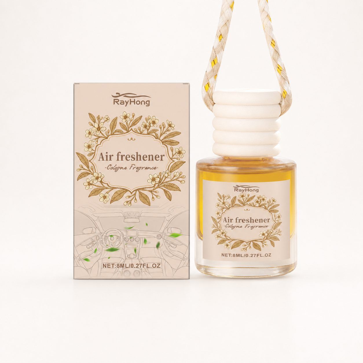 RAYHONG Automotive Interior Air Freshener, Cologne Scent, 8 ml / 1 Bottle
