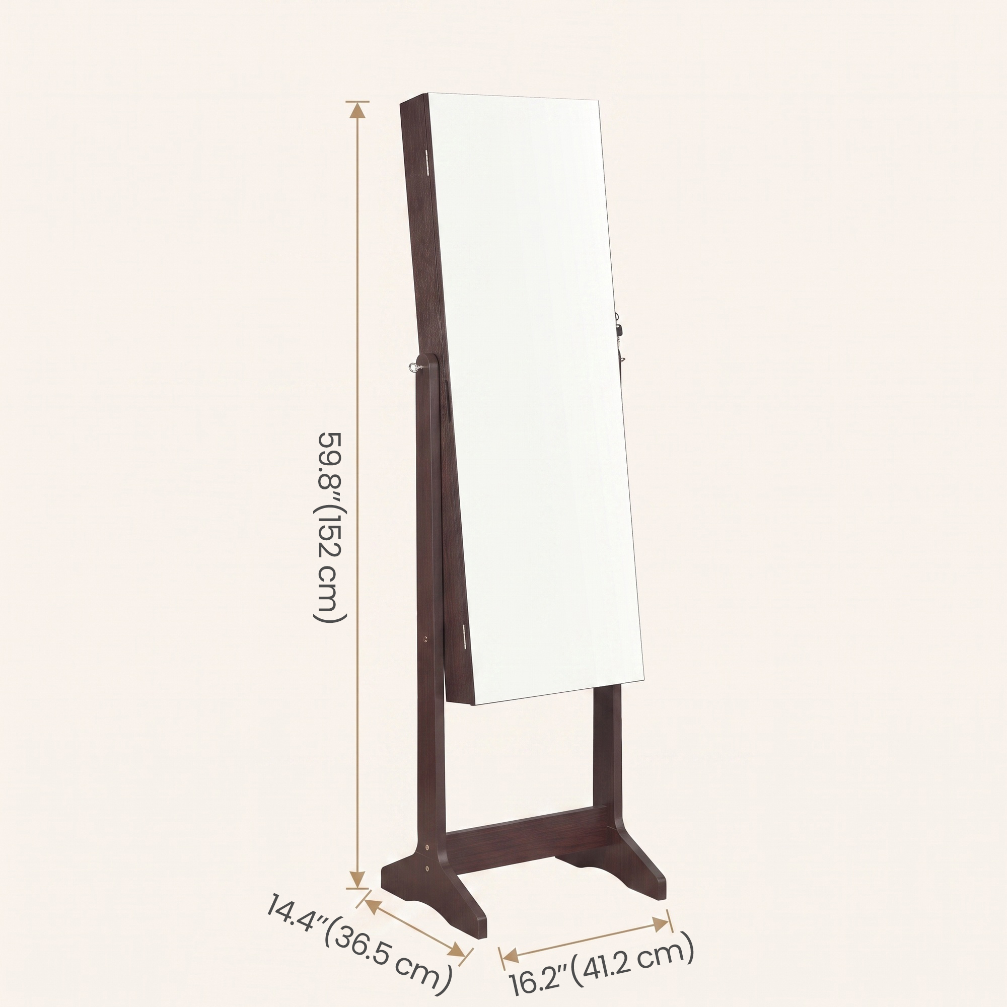 Mirrored Jewelry Cabinet Armoire, picture 4 of 4