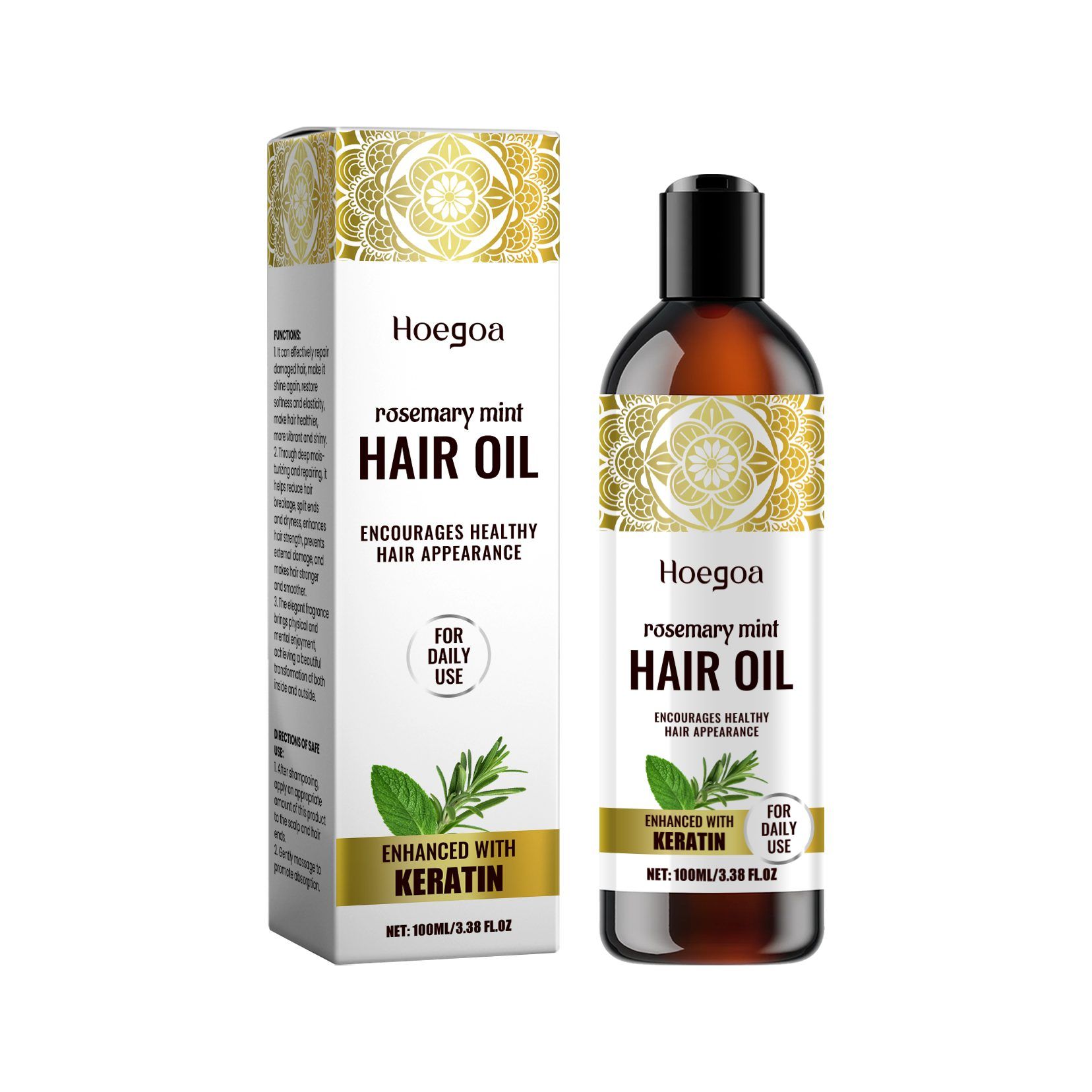 HOEGOA Rosemary Mint Hair Oil, 100 ml