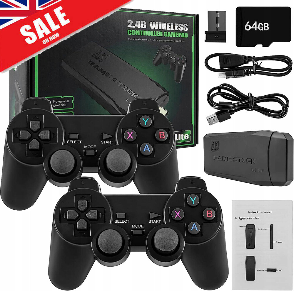 Video Game Console 20000-Retro Games Console Set With 2 Wireless Controller New