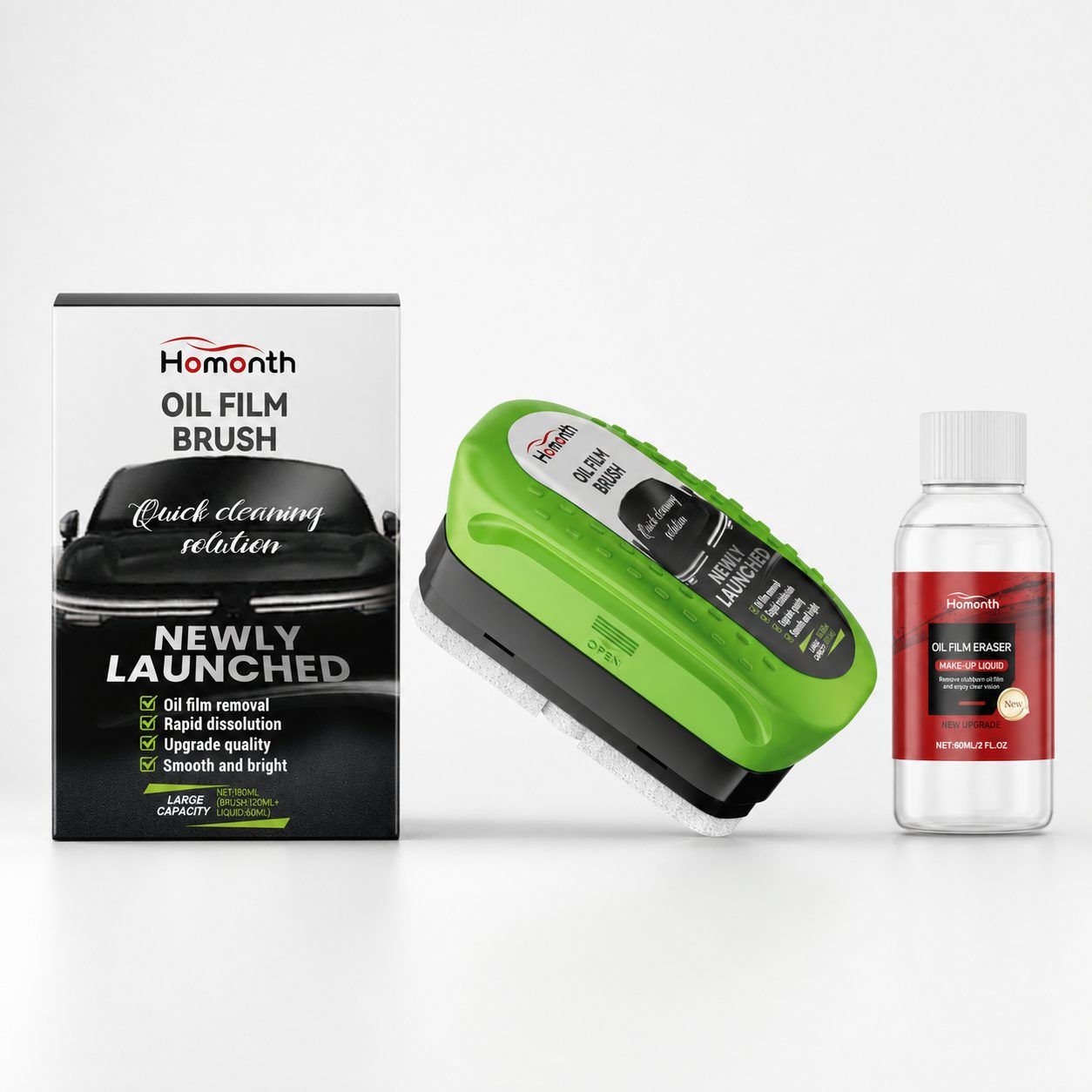 HOMONTH Automotive Glass Film Cleaning Brush Kit, 1 Kit