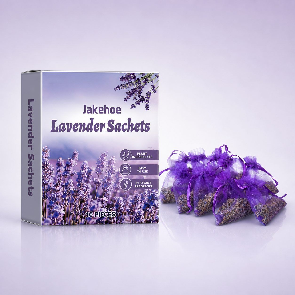 JAKEHOE Lavender Scent Sachets, 10Pieces / 1 Bottle
