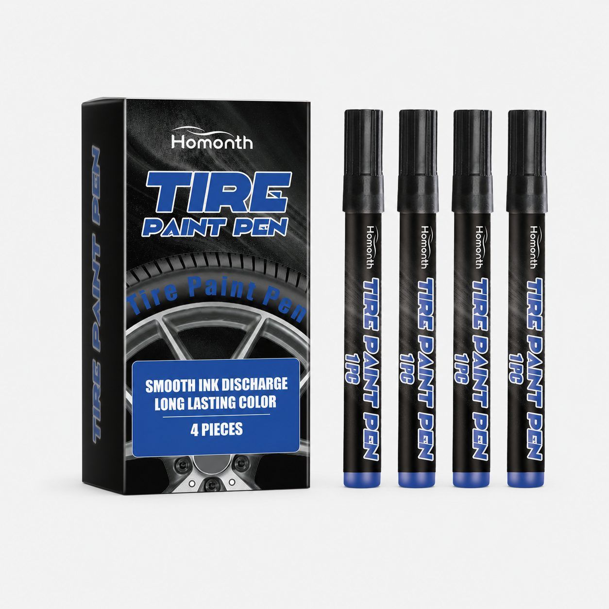 HOMONTH Automotive Tire Paint Markers, 4 Pieces