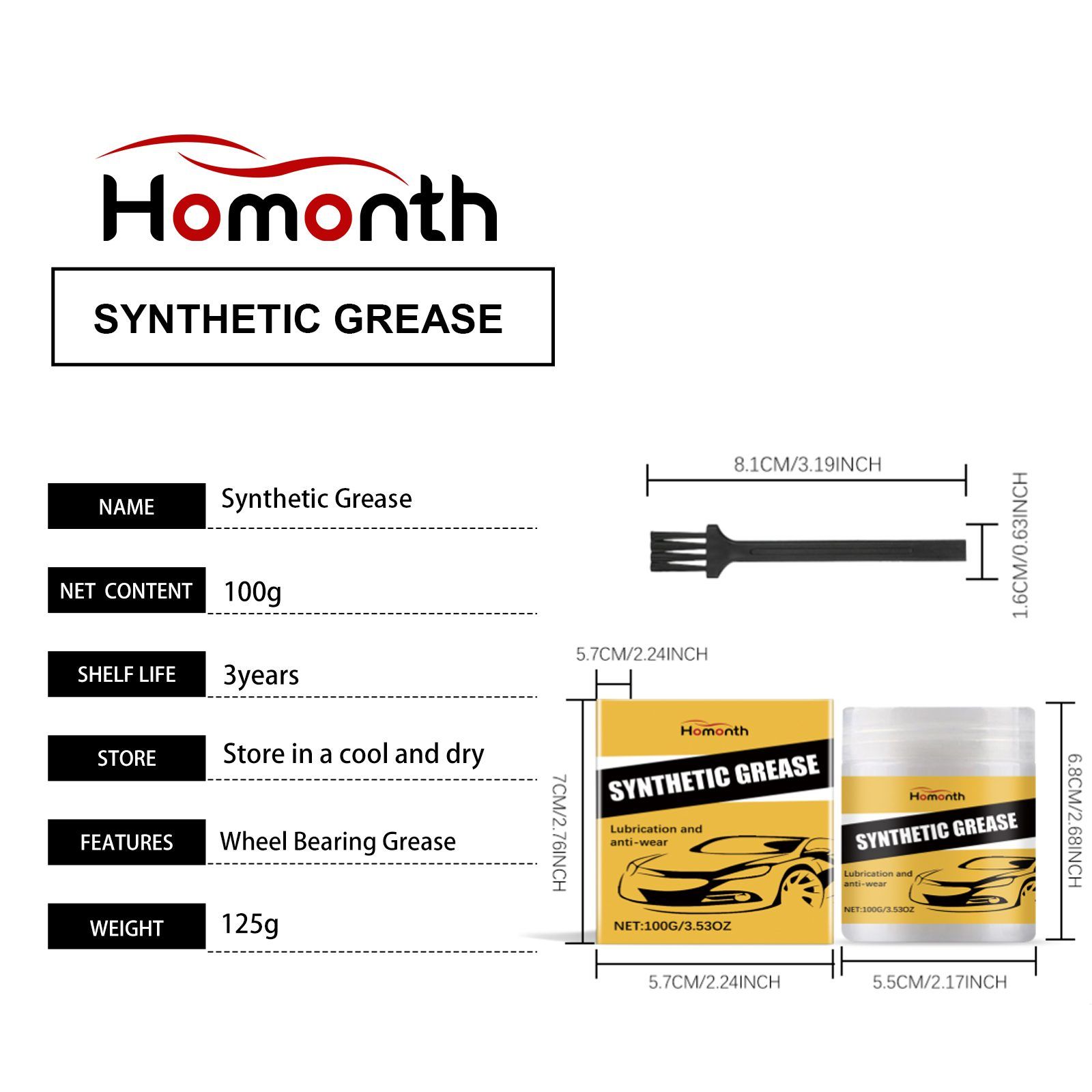 HOMONTH Automotive Maintenance Grease Kit, 100 g Kit image 8