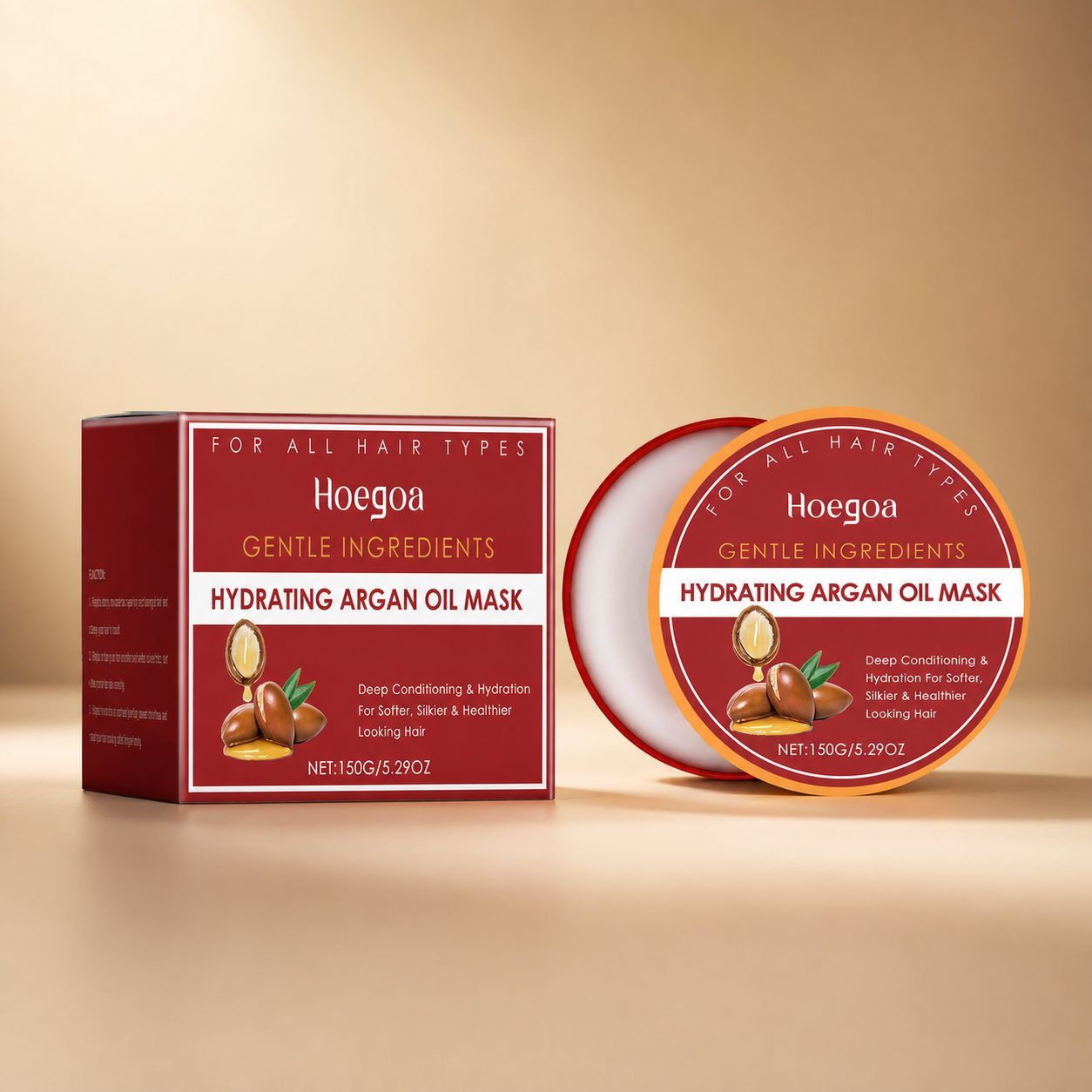 HOEGOA Argan Oil Rinse-Off Hair Mask, 150 g