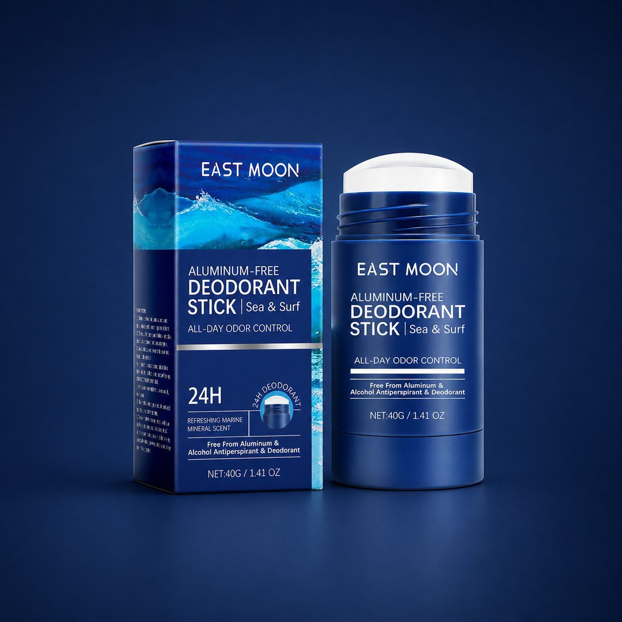 EAST MOON Mineral Underarm Deodorant Stick, 40 g