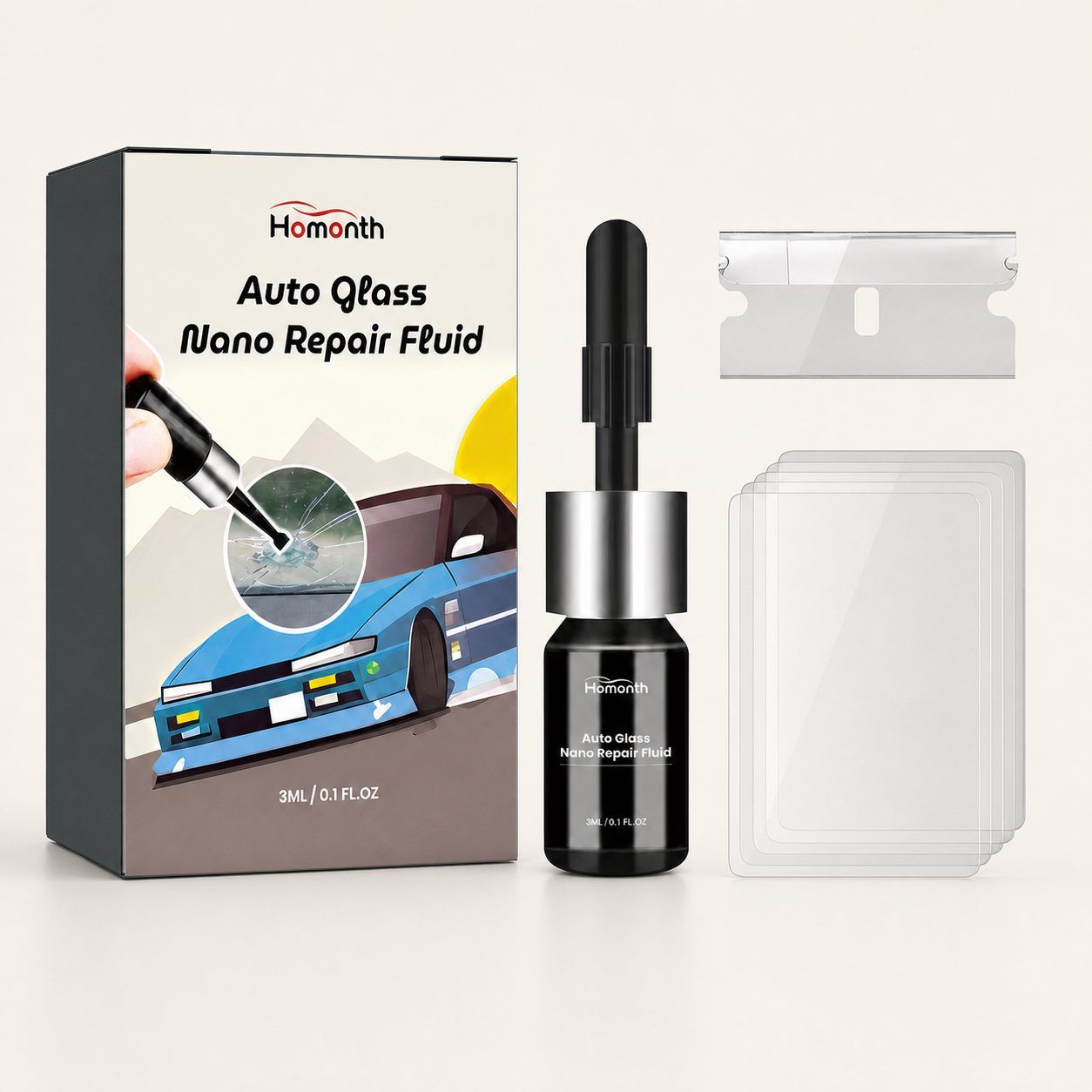 HOMONTH Windshield Glass Repair Kit, 1 Kit image 8
