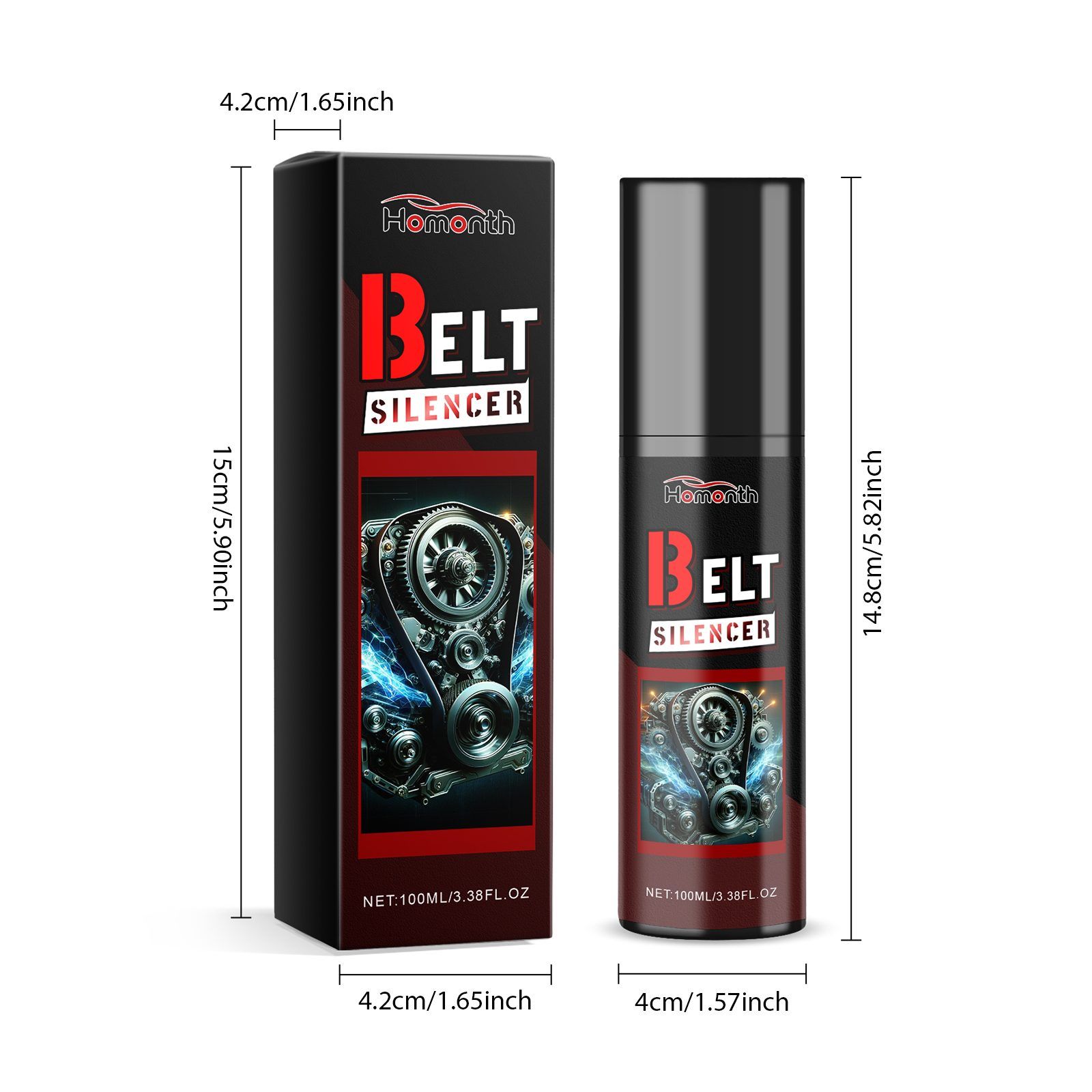 HOMONTH Automotive Engine Belt Care Liquid, 100 ml / 1 Bottle image 3