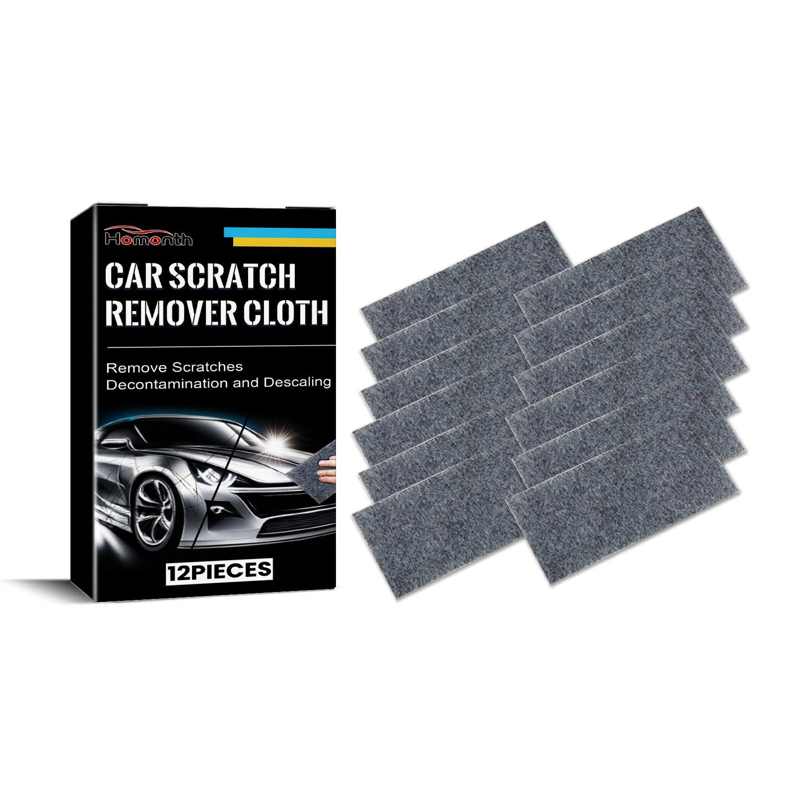 HOMONTH Automotive Scratch Care Cloths, 12 Pieces image 2