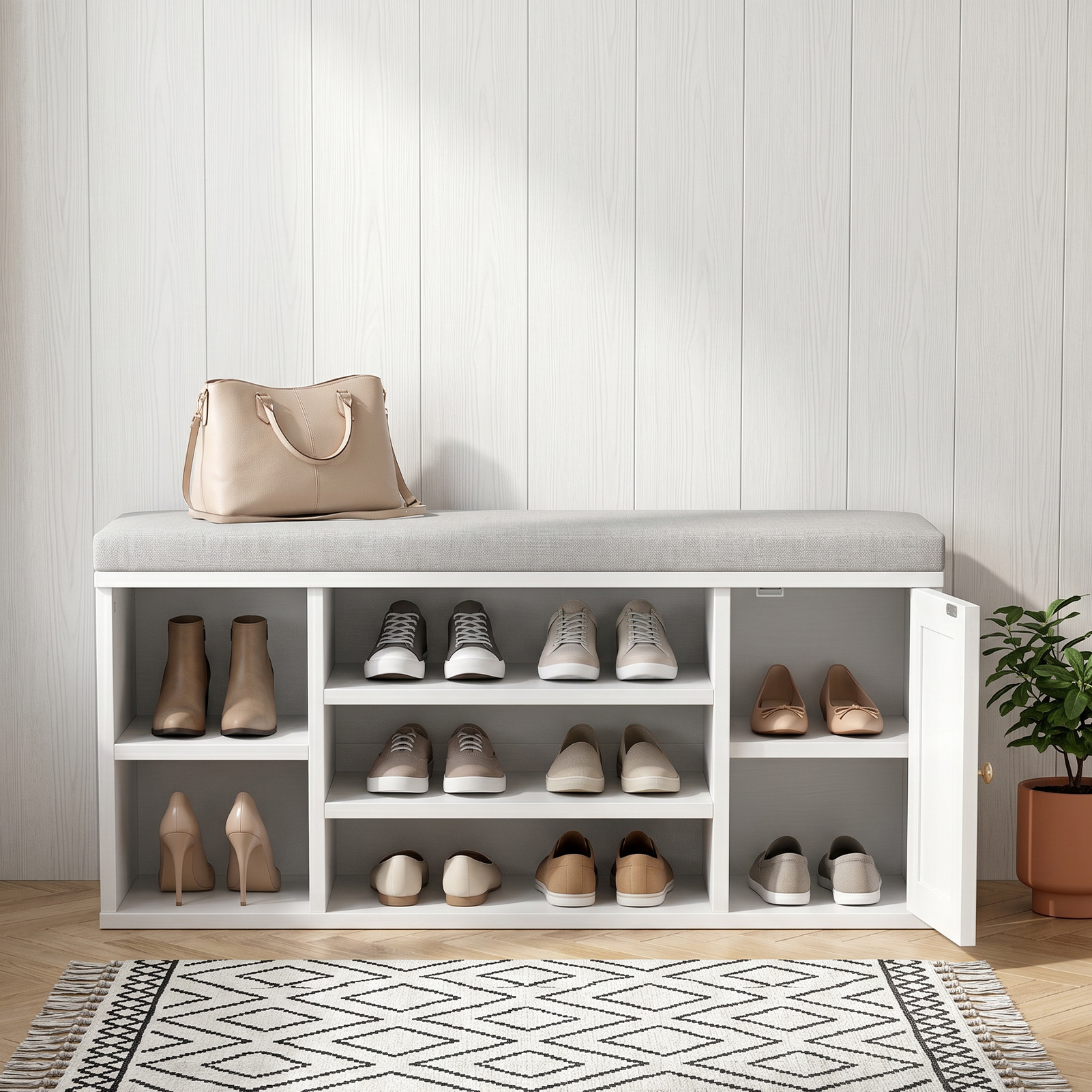 Storage Bench with Cushion, picture 1 of 5