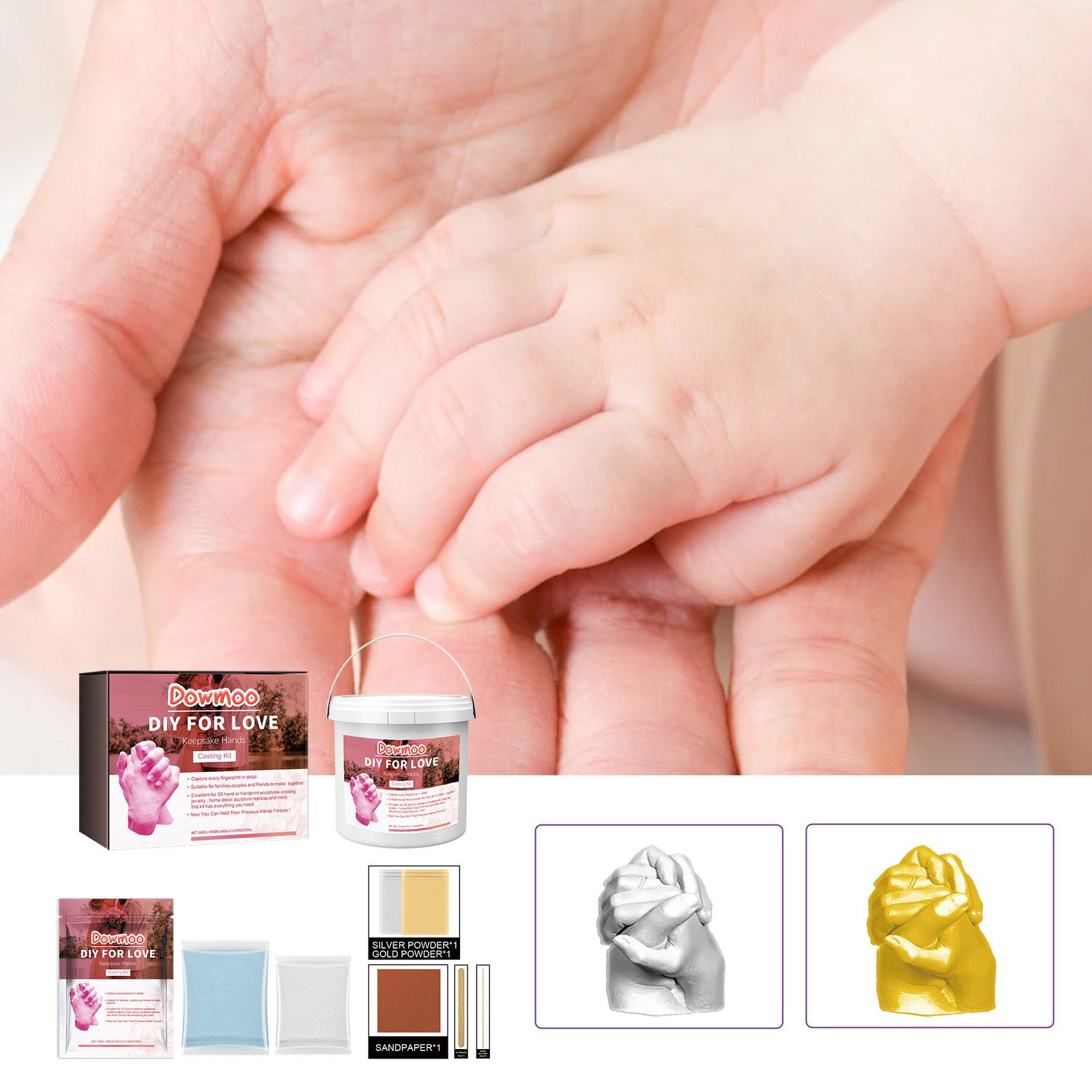 DOWMOO DIY Hand Casting Kit, 600 g image 4